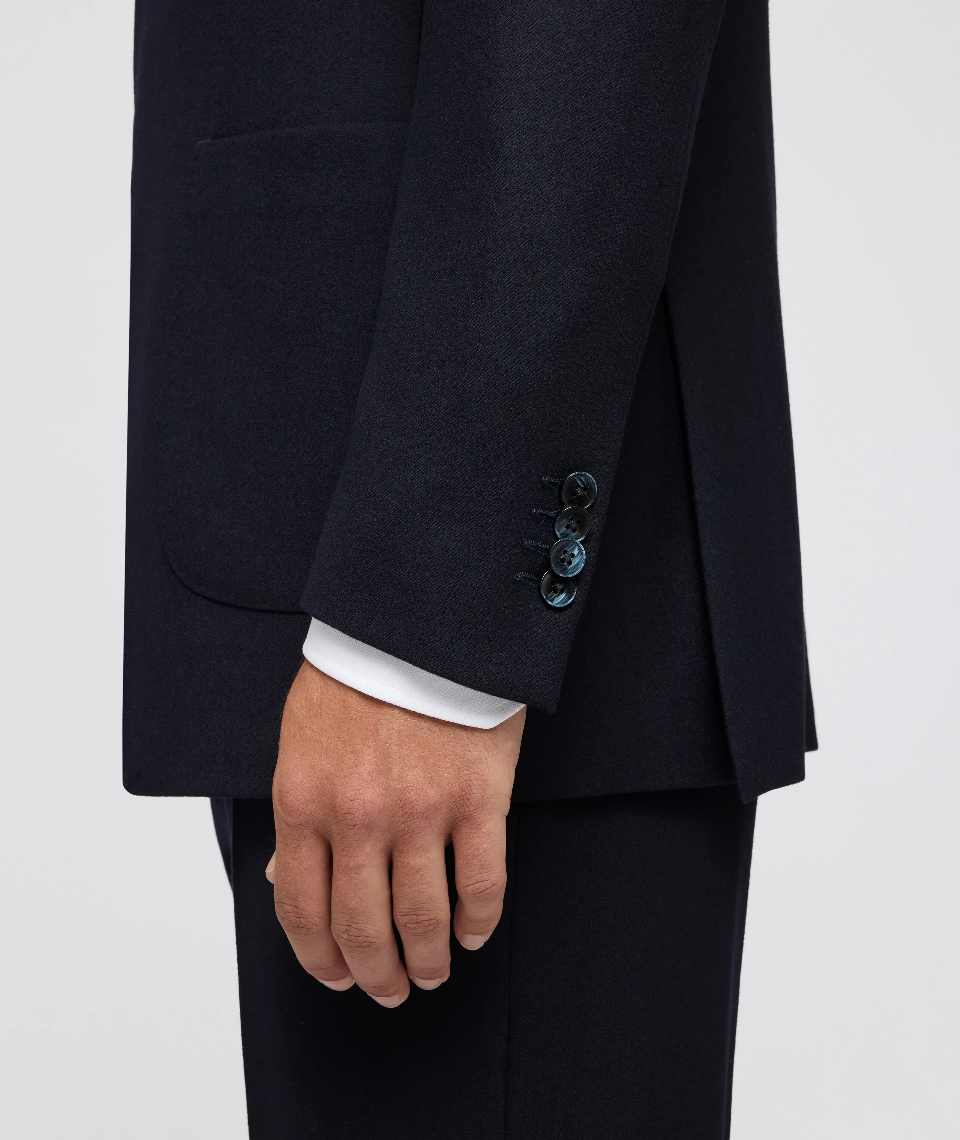 Abito Blu in Twill di Lana Jersely - Image 5
