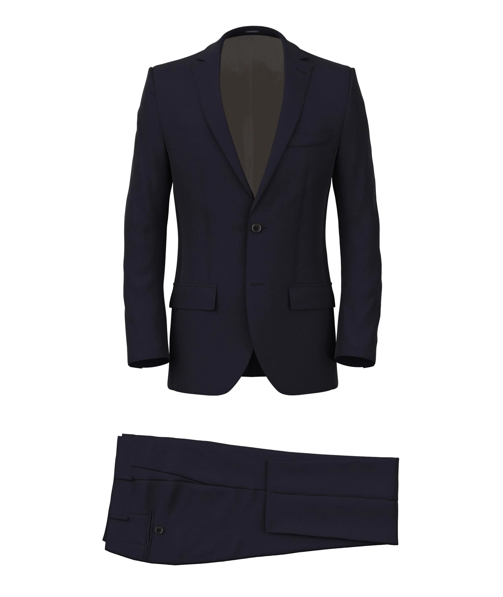 Abito Blu in Twill di Lana Jersely - Image 7