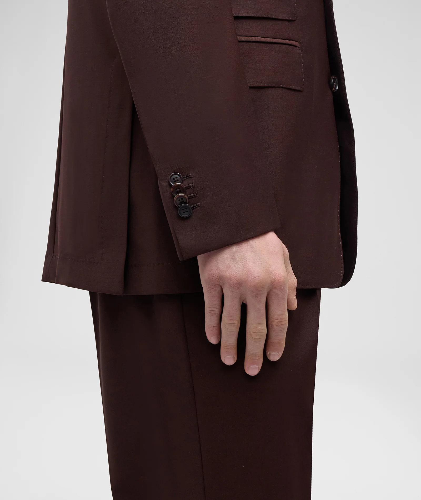 Abito in lana e mohair marrone - Image 4