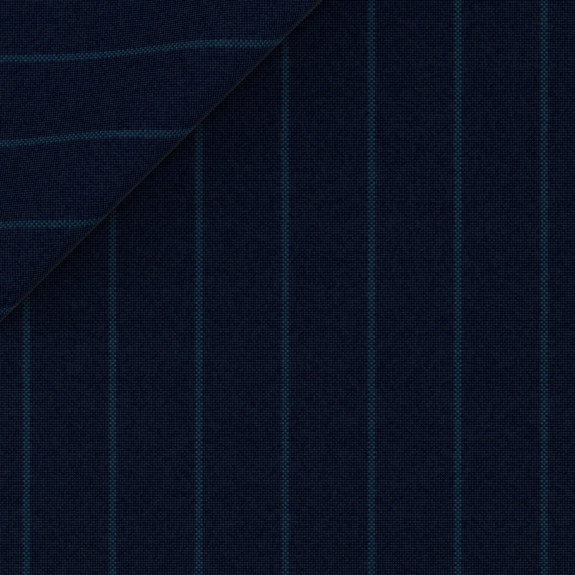 Abito in lana rigato blu scuro - Image 7
