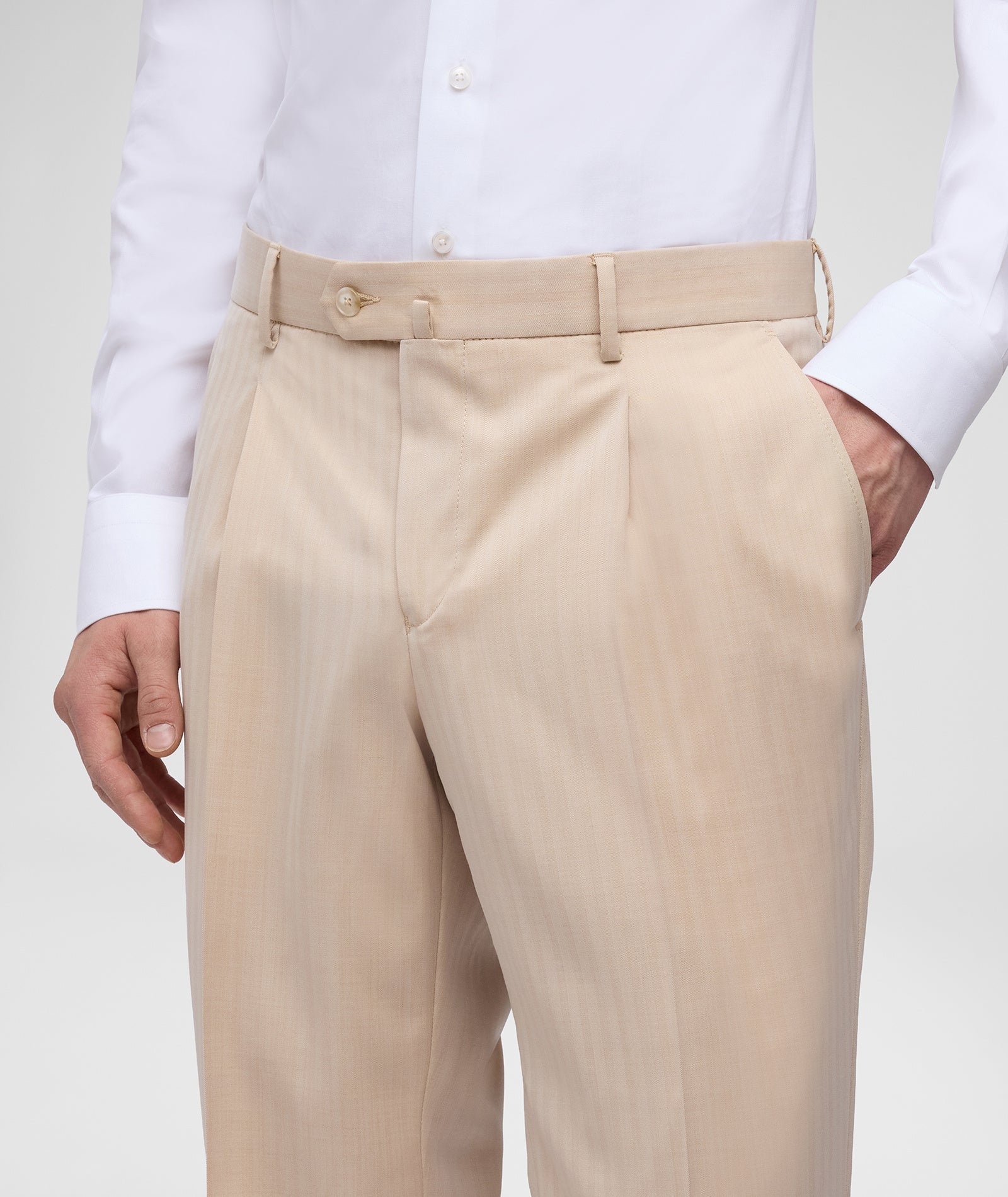 Abito in lana solaro spigato beige - Image 4