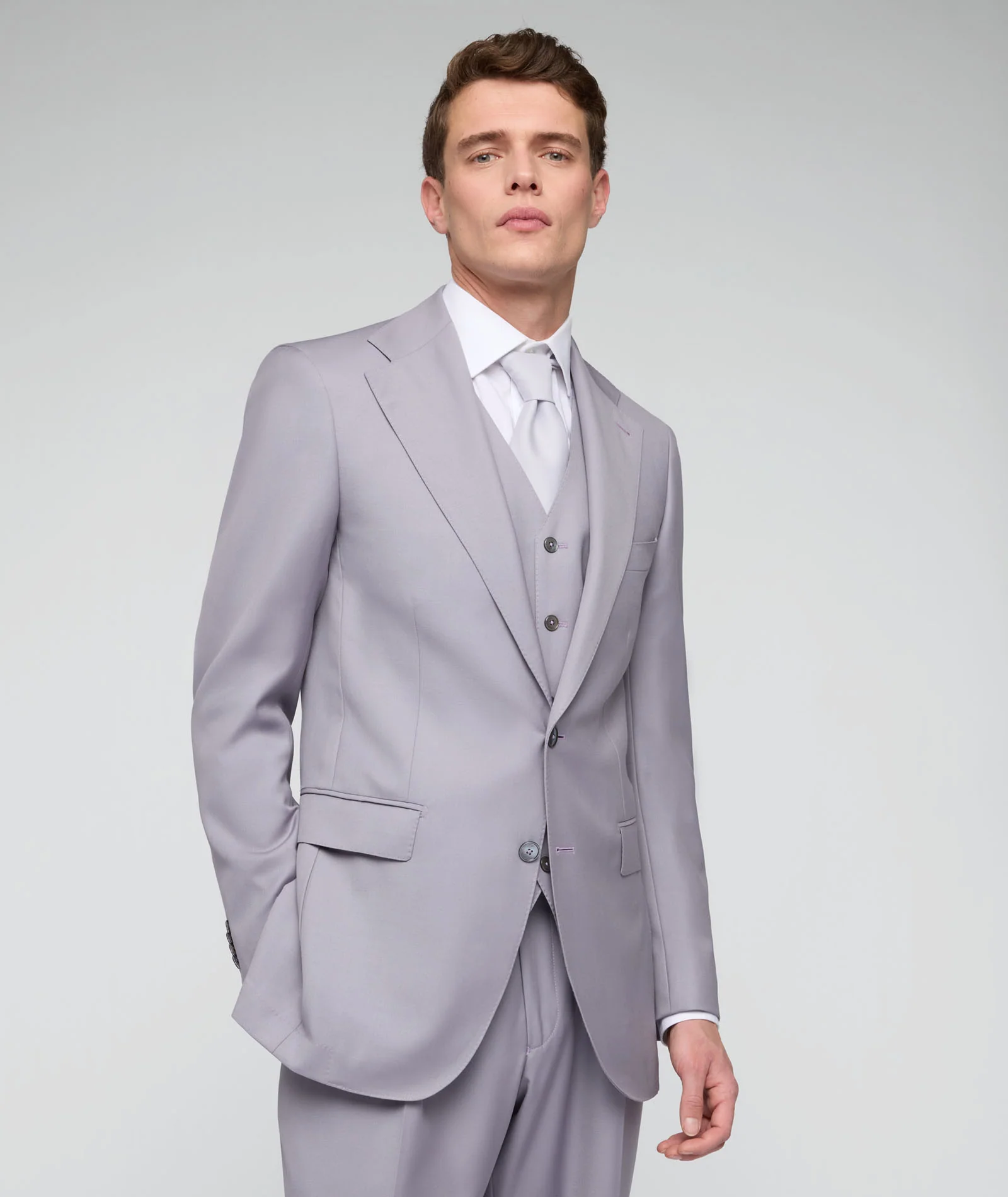 Abito in lana twill glicine - Image 3