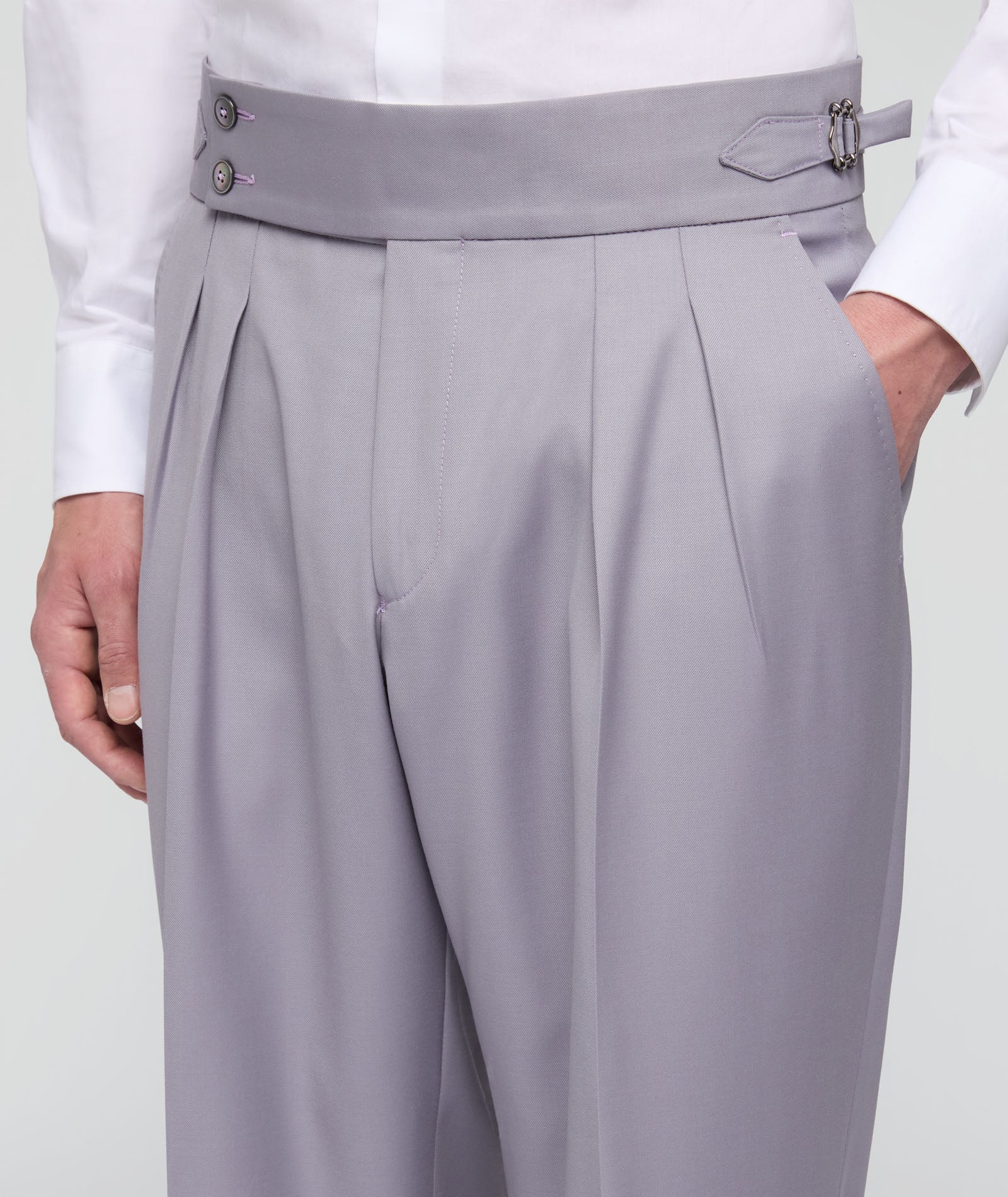 Abito in lana twill glicine - Image 6