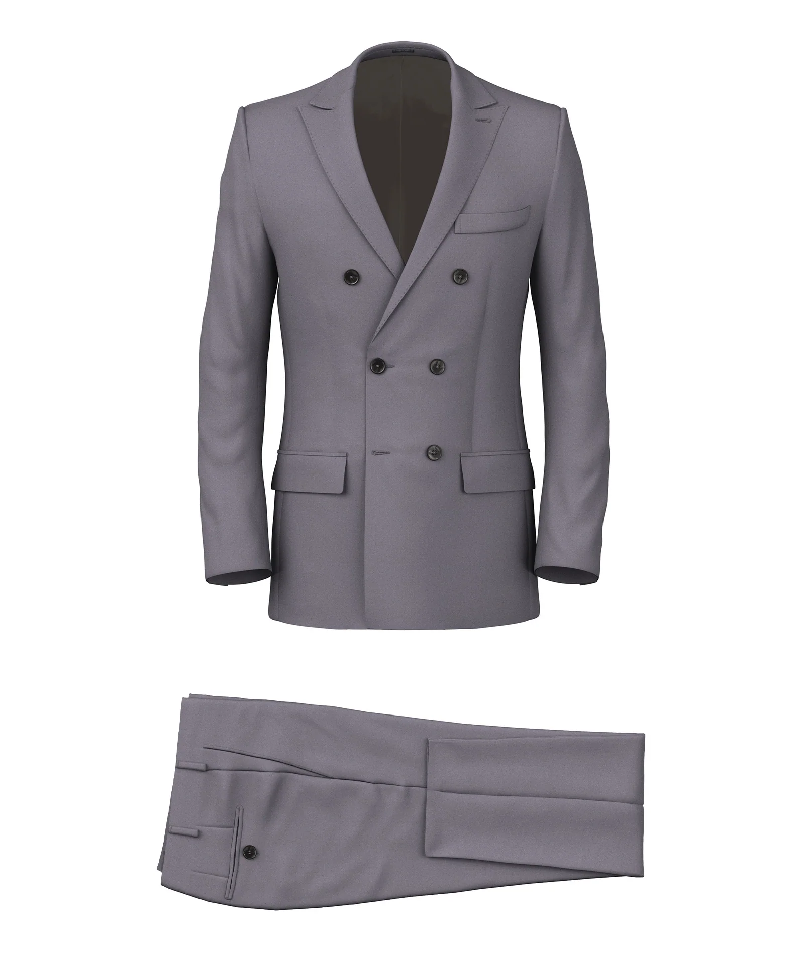 Abito in lana twill glicine - Image 7