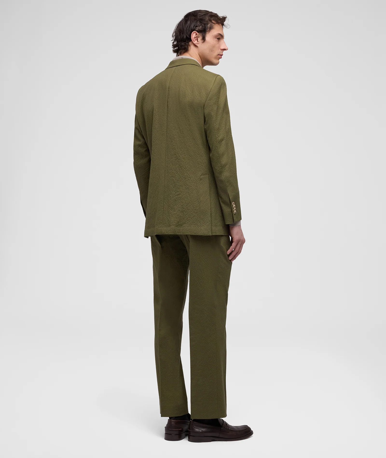 Abito in seersucker verde militare - Image 3