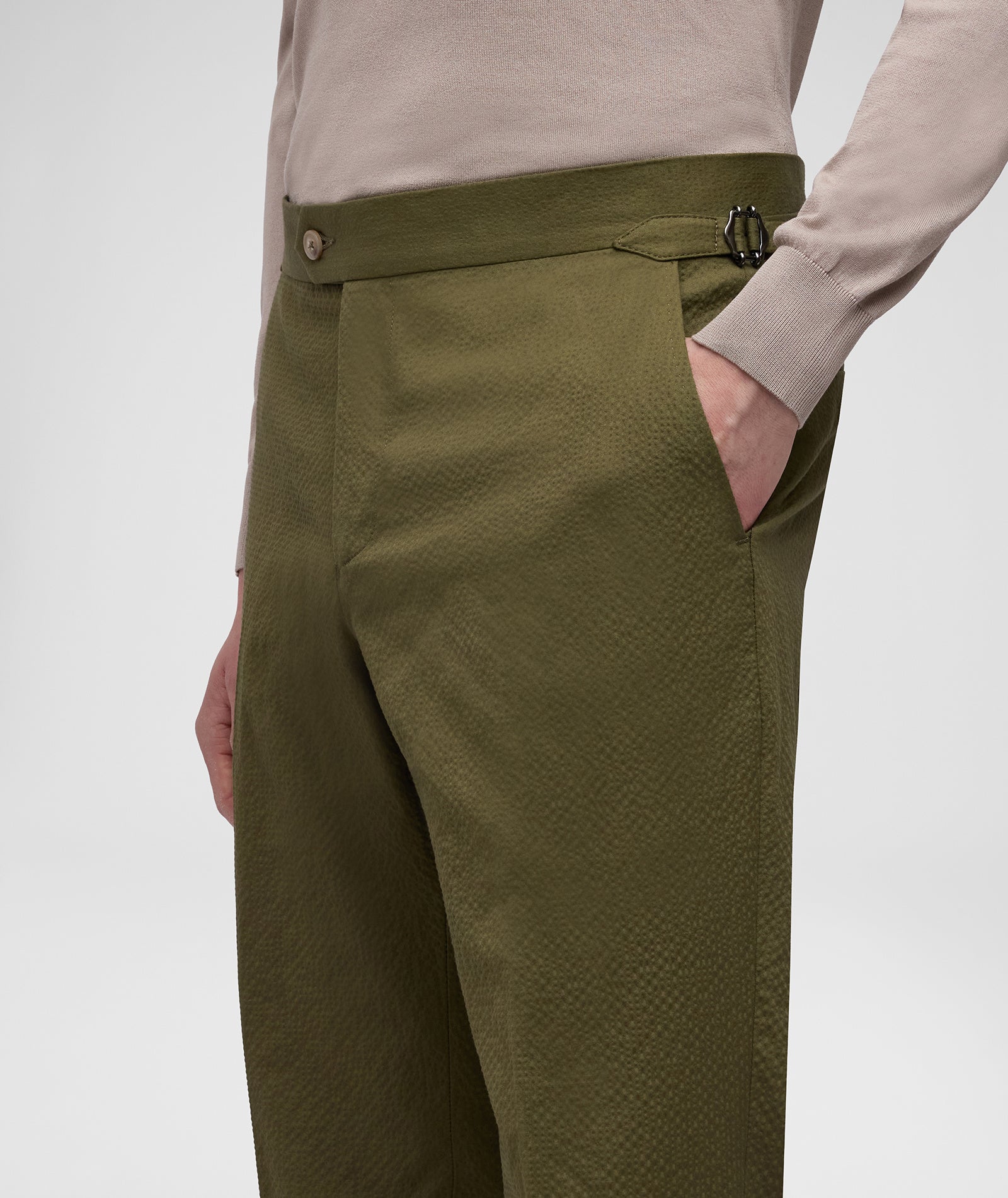 Abito in seersucker verde militare - Image 5