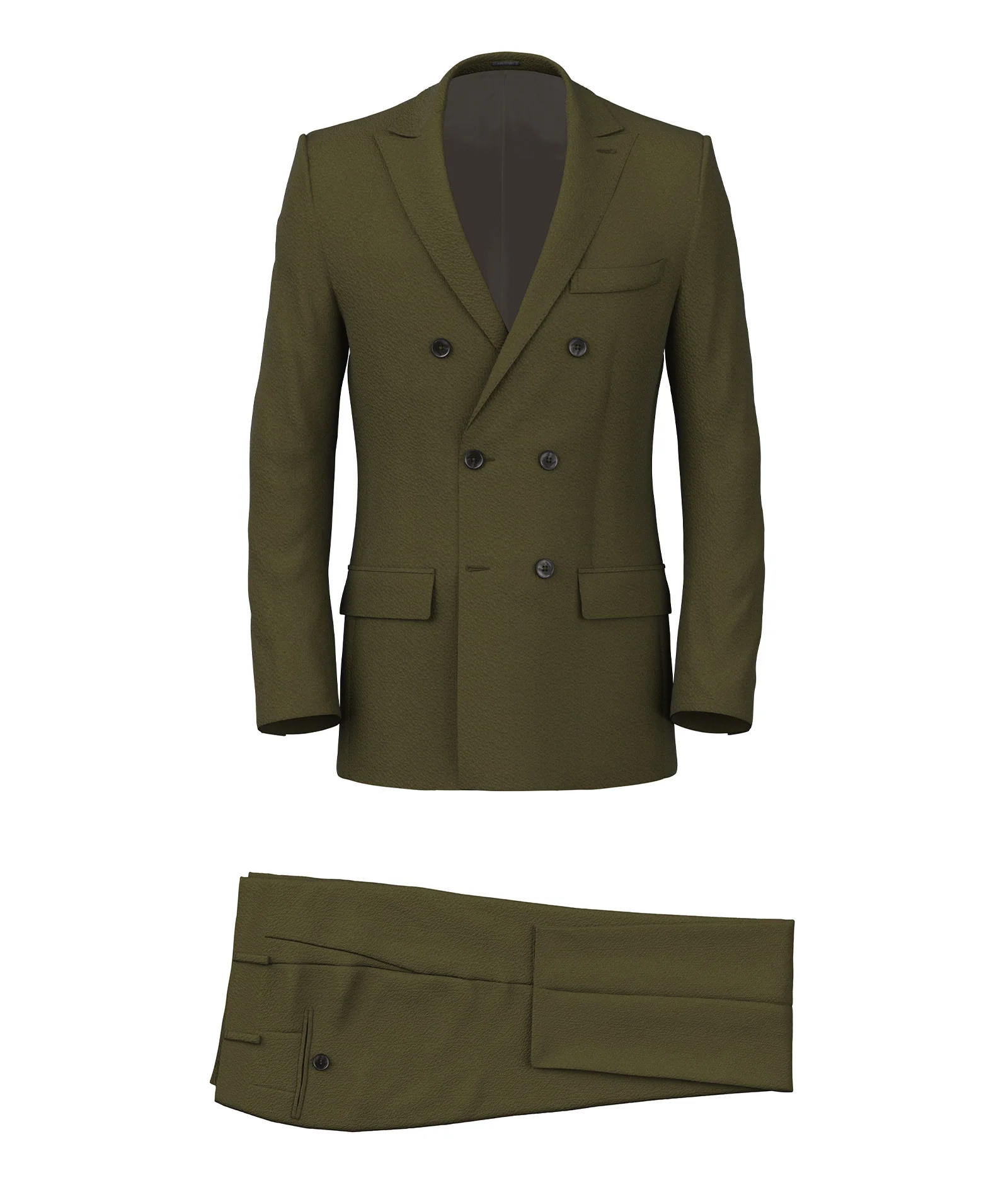 Abito in seersucker verde militare - Image 6