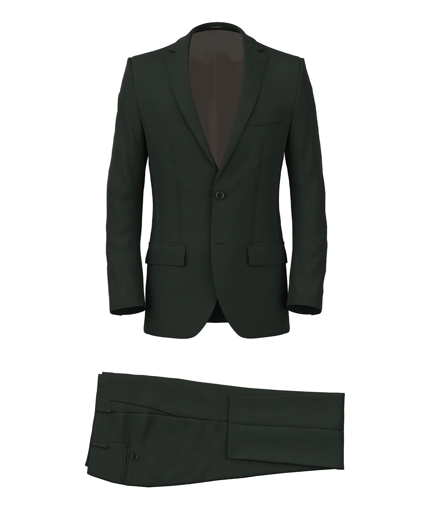 Abito in twill di cotone e seta verde