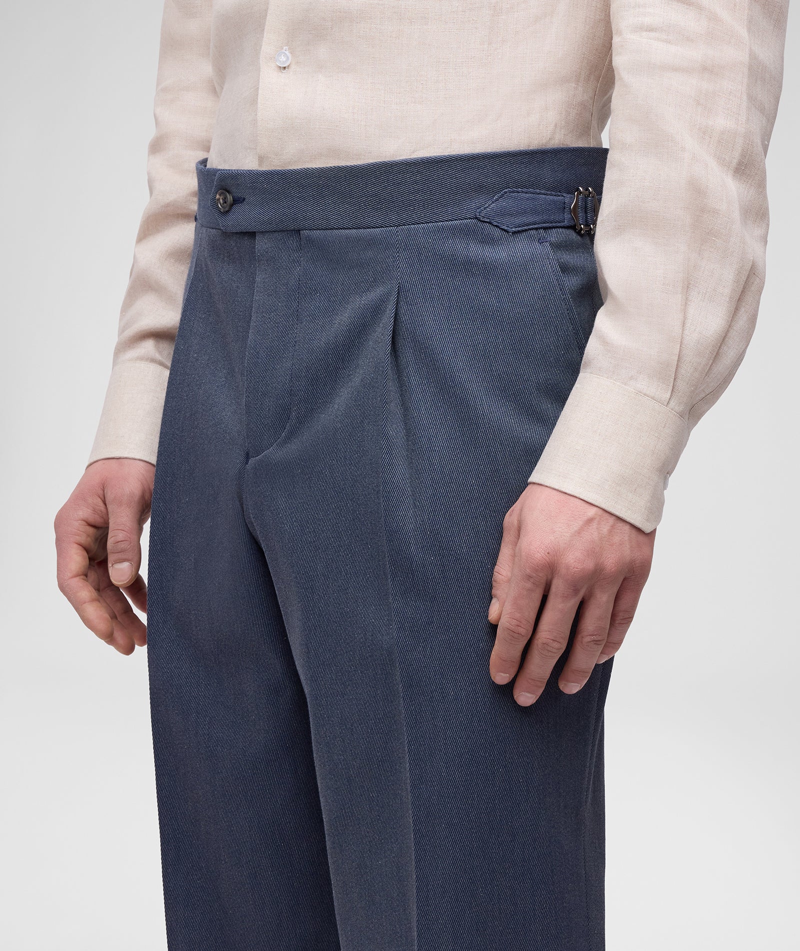 Abito in twill di cotone stretch blu denim - Image 5