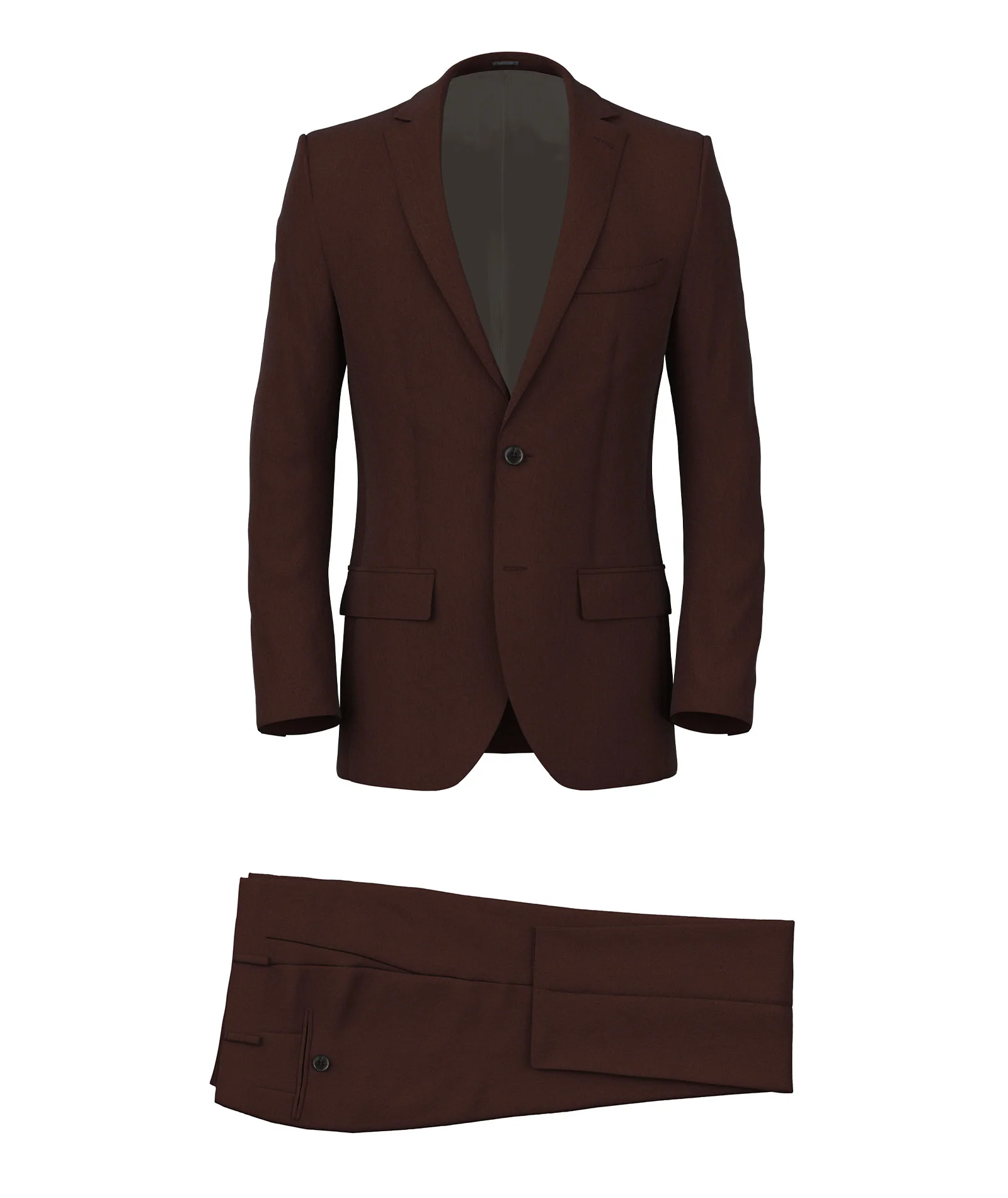 Abito in twill lino lana marrone mattone