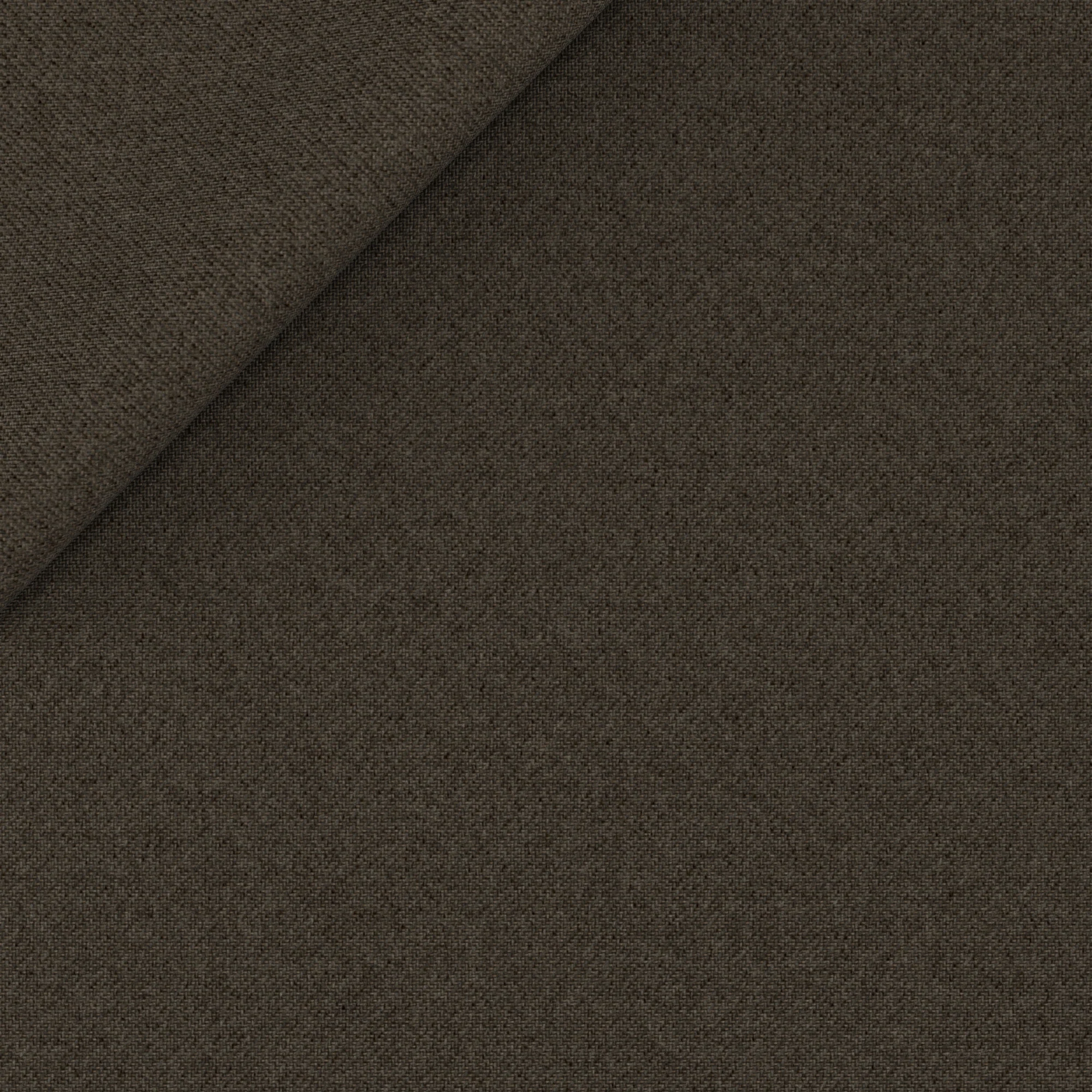 Abito marrone mélange in twill di lana - Image 3
