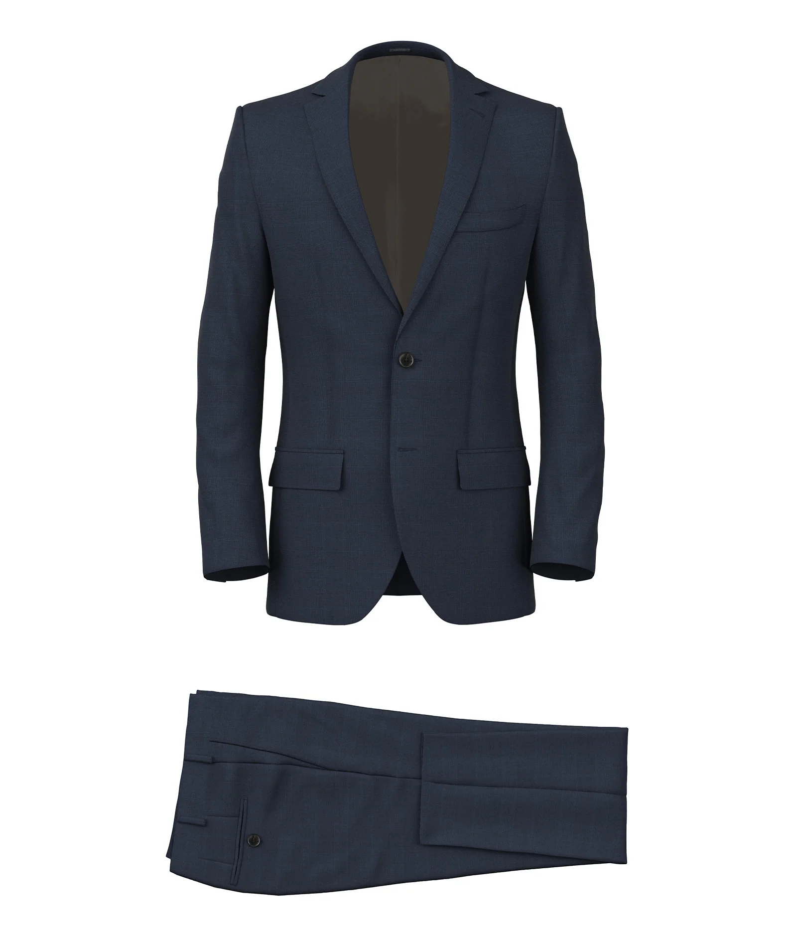 Abito Signature in lana Super 170's principe di Galles blu chiaro