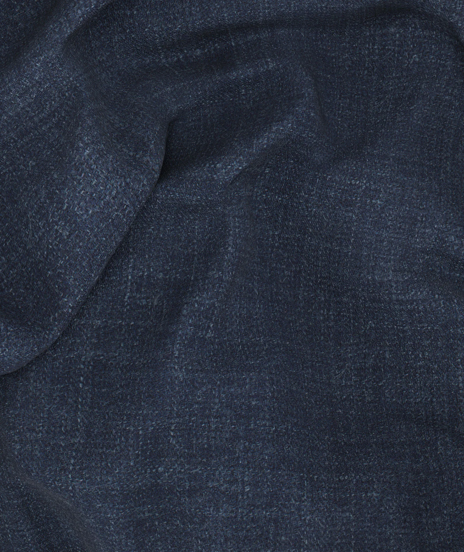 Abito Signature in twill di cashmere-seta-lino blu denim - Image 10
