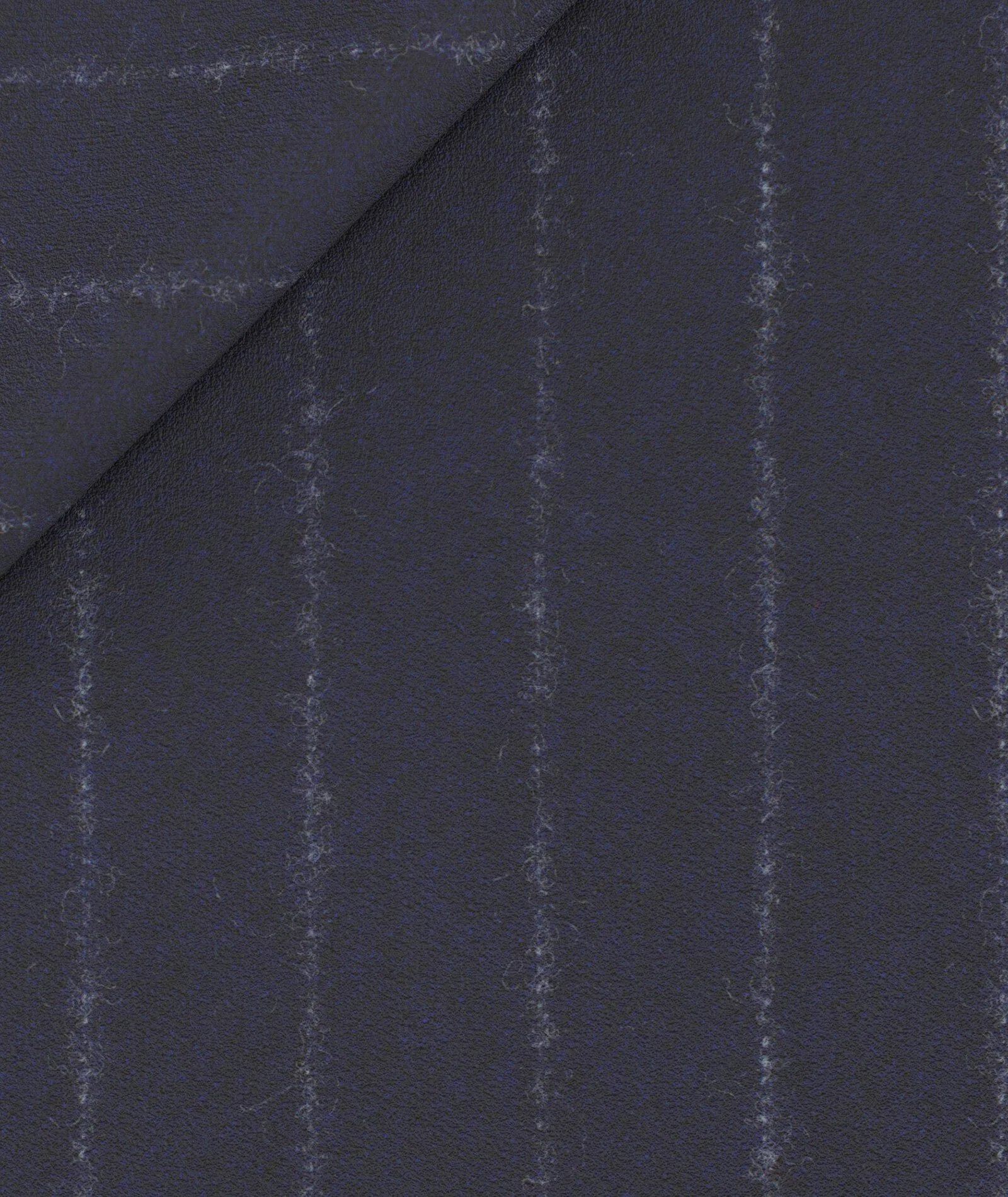 Abito Su Misura da Uomo in flanella di lana gessato blu - Image 3