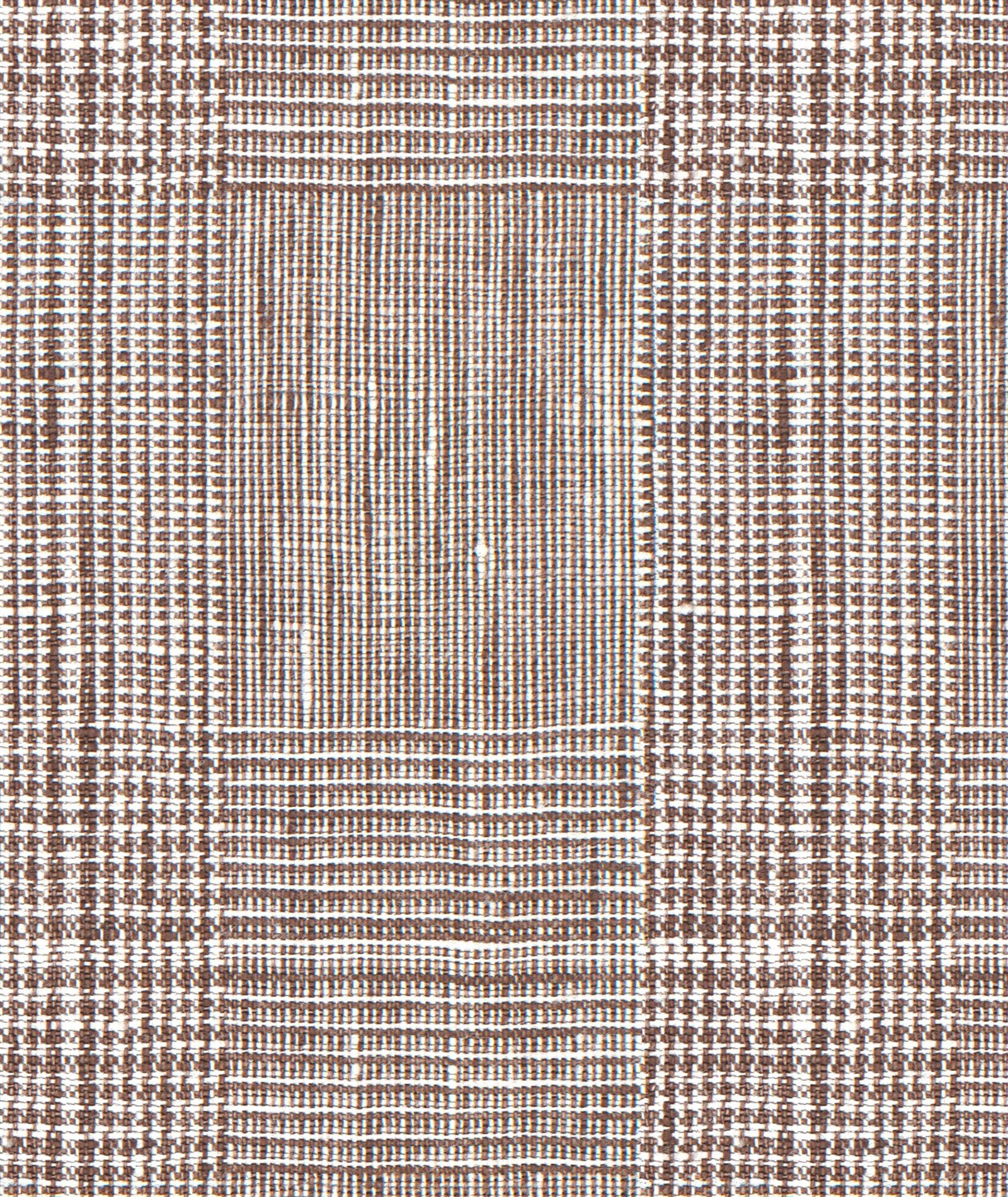 Abito Su Misura da uomo principe di Galles marrone e bianco in lino - Image 2