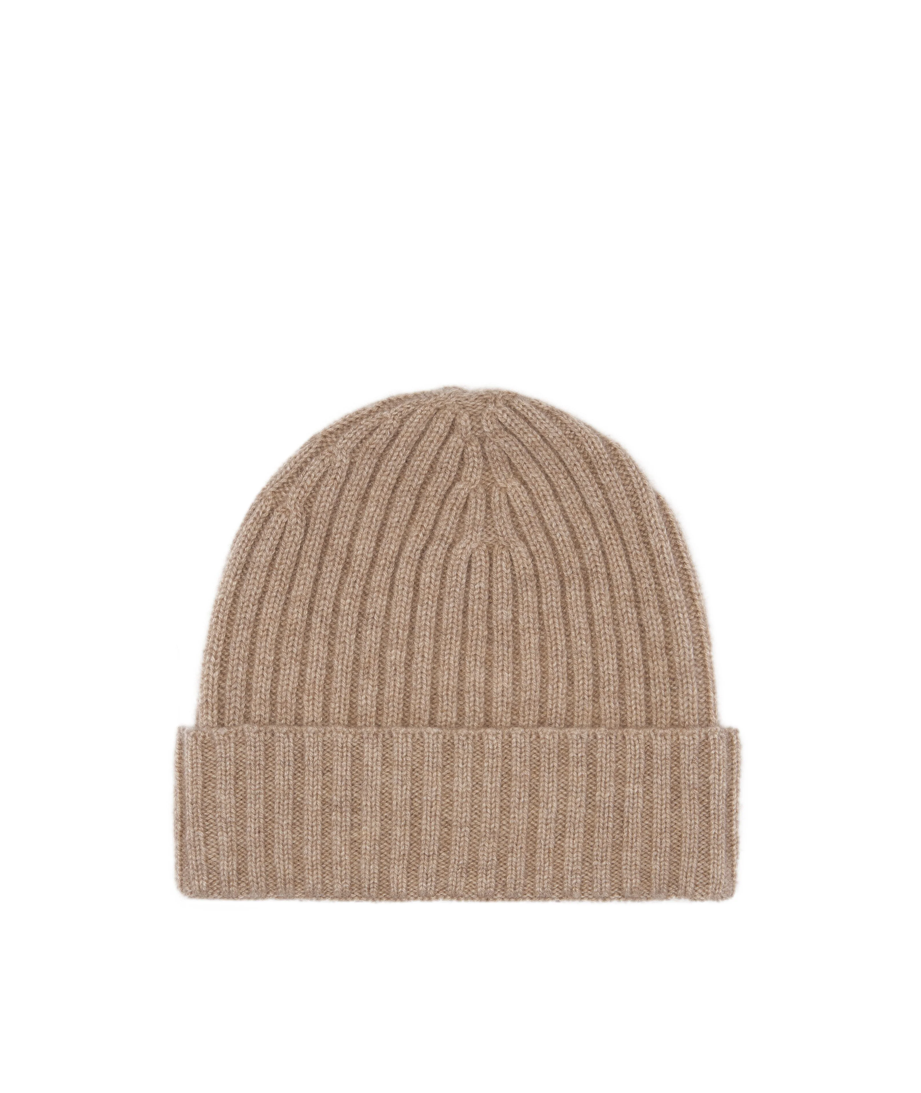 Berretto beige scuro in cashmere - Image 3