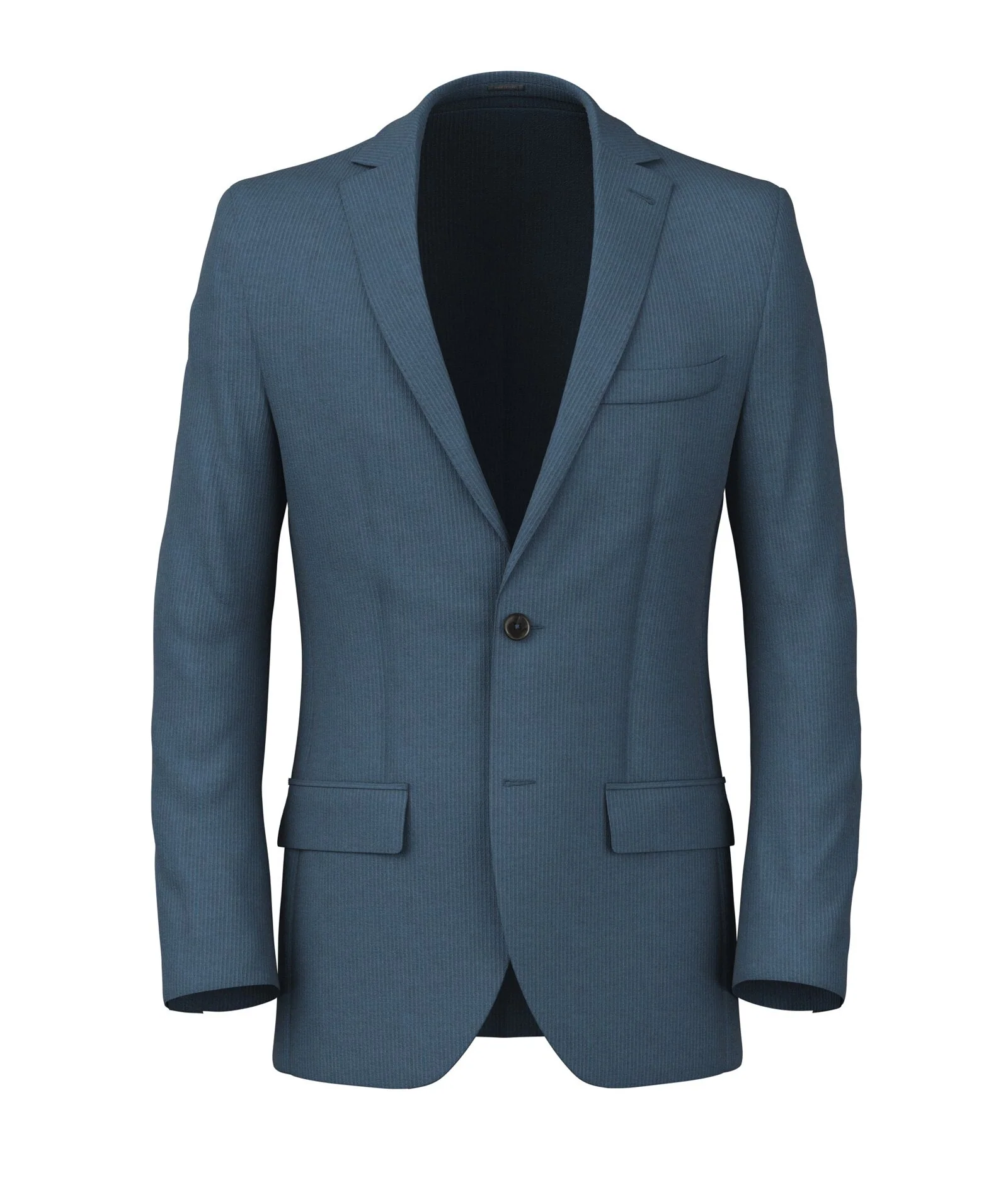 Blazer azzurro in velluto di cotone