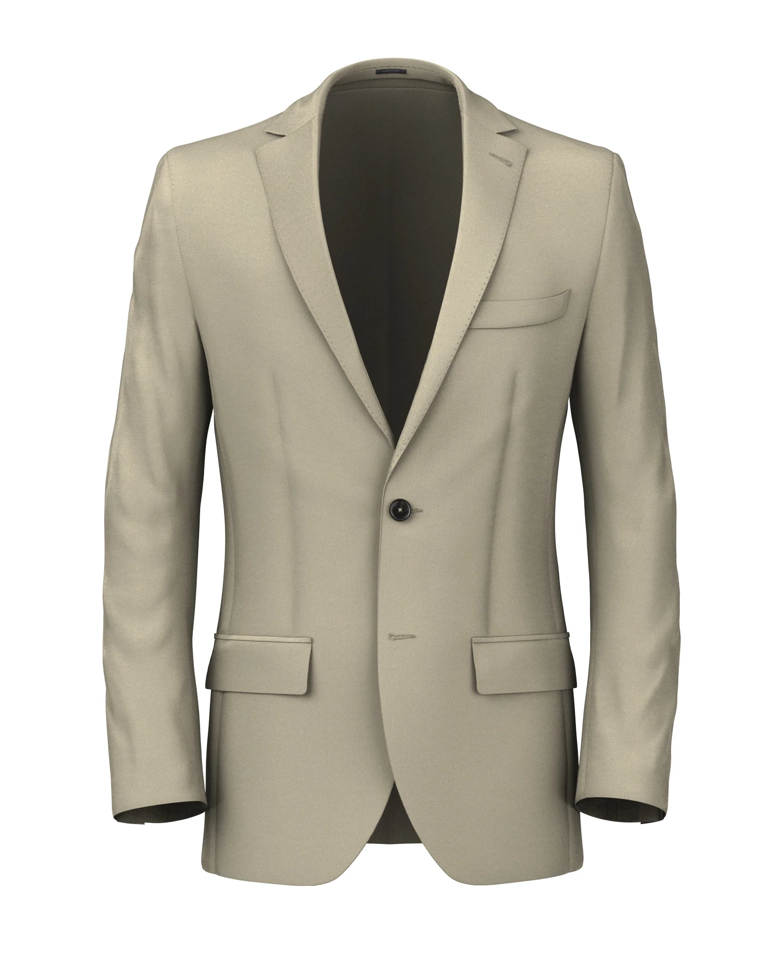 Blazer beige in twill di cotone stretch