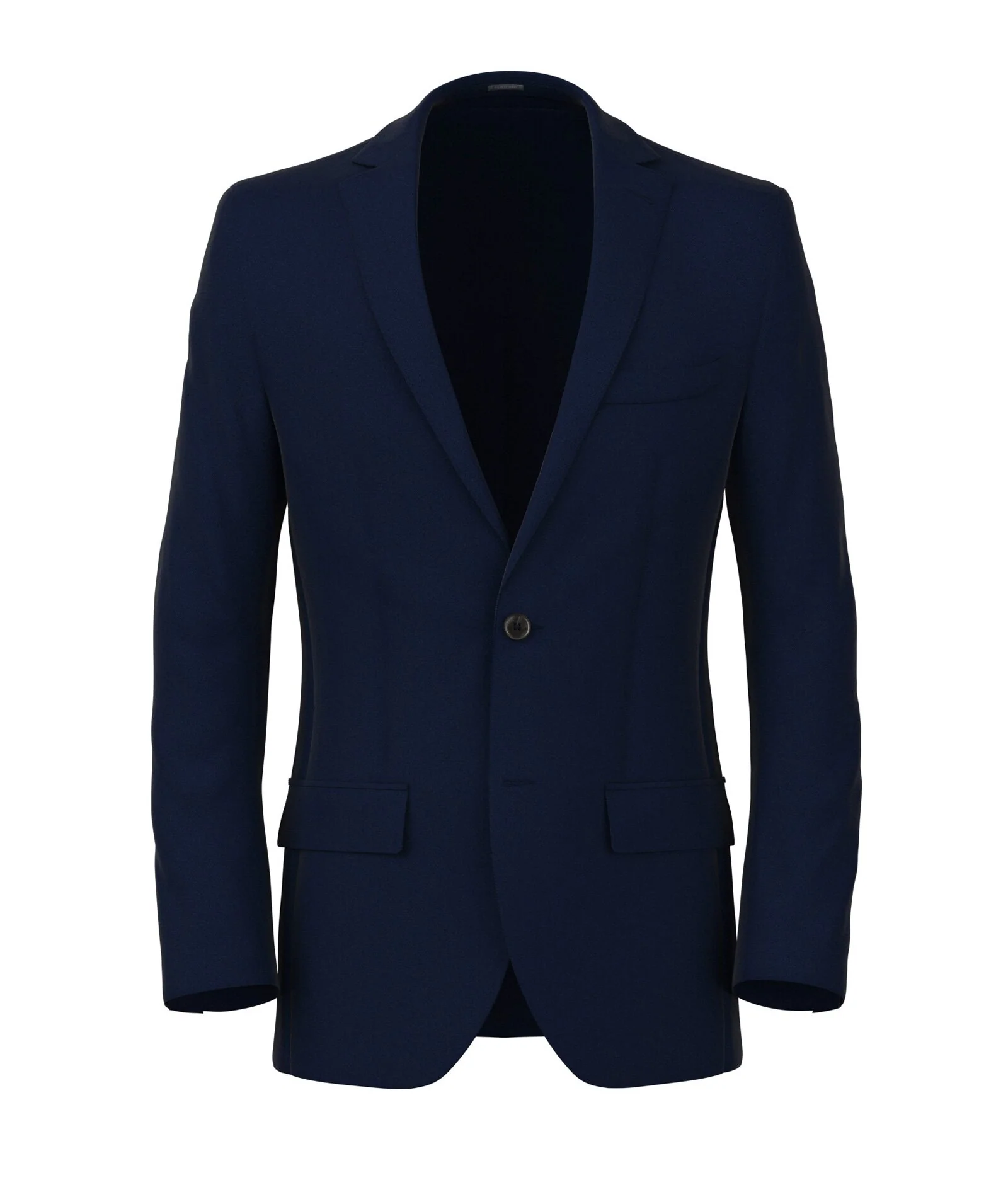 Blazer blu in lana spigata
