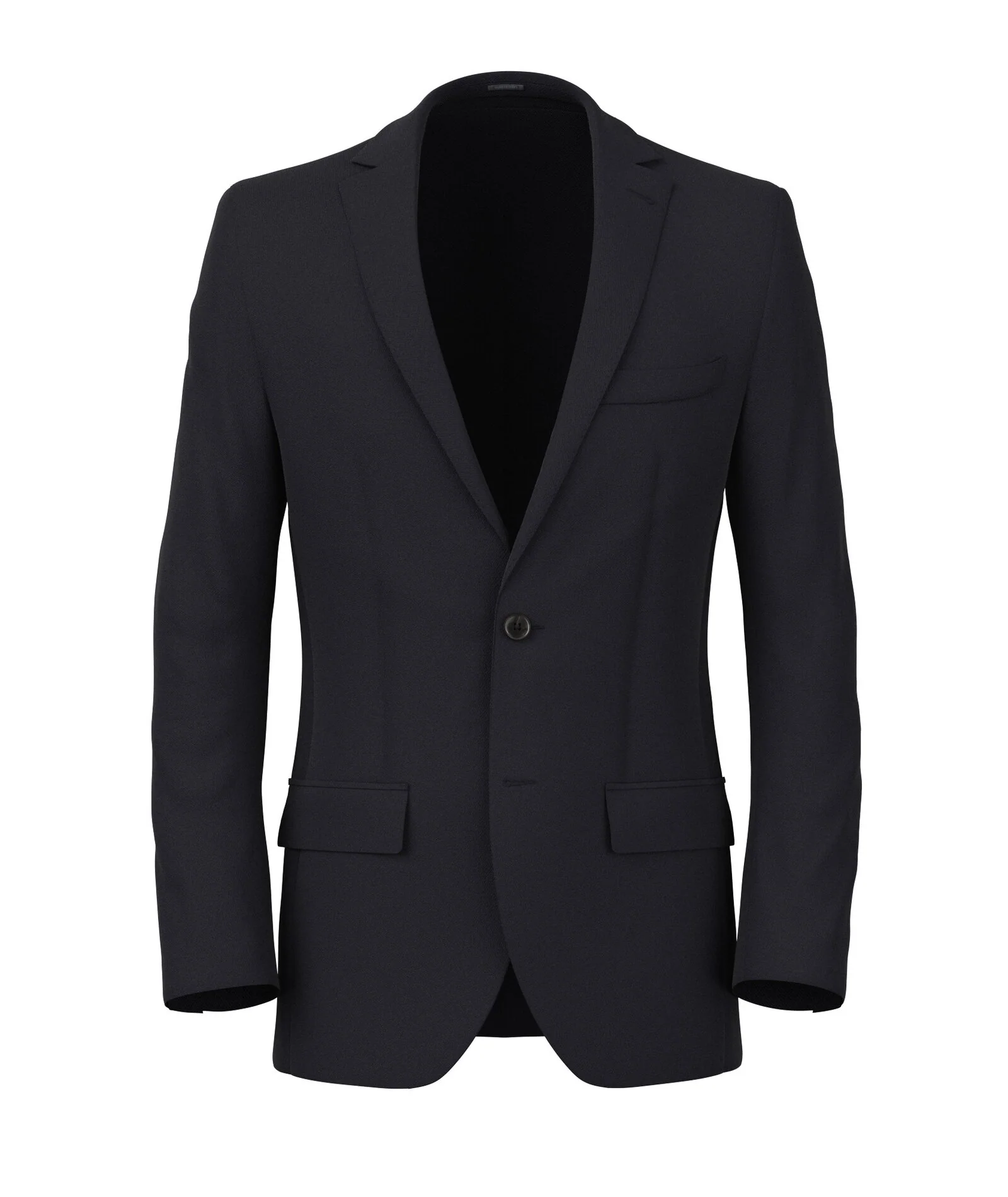 Blazer Blu scuro in Lana stretch Jerzey