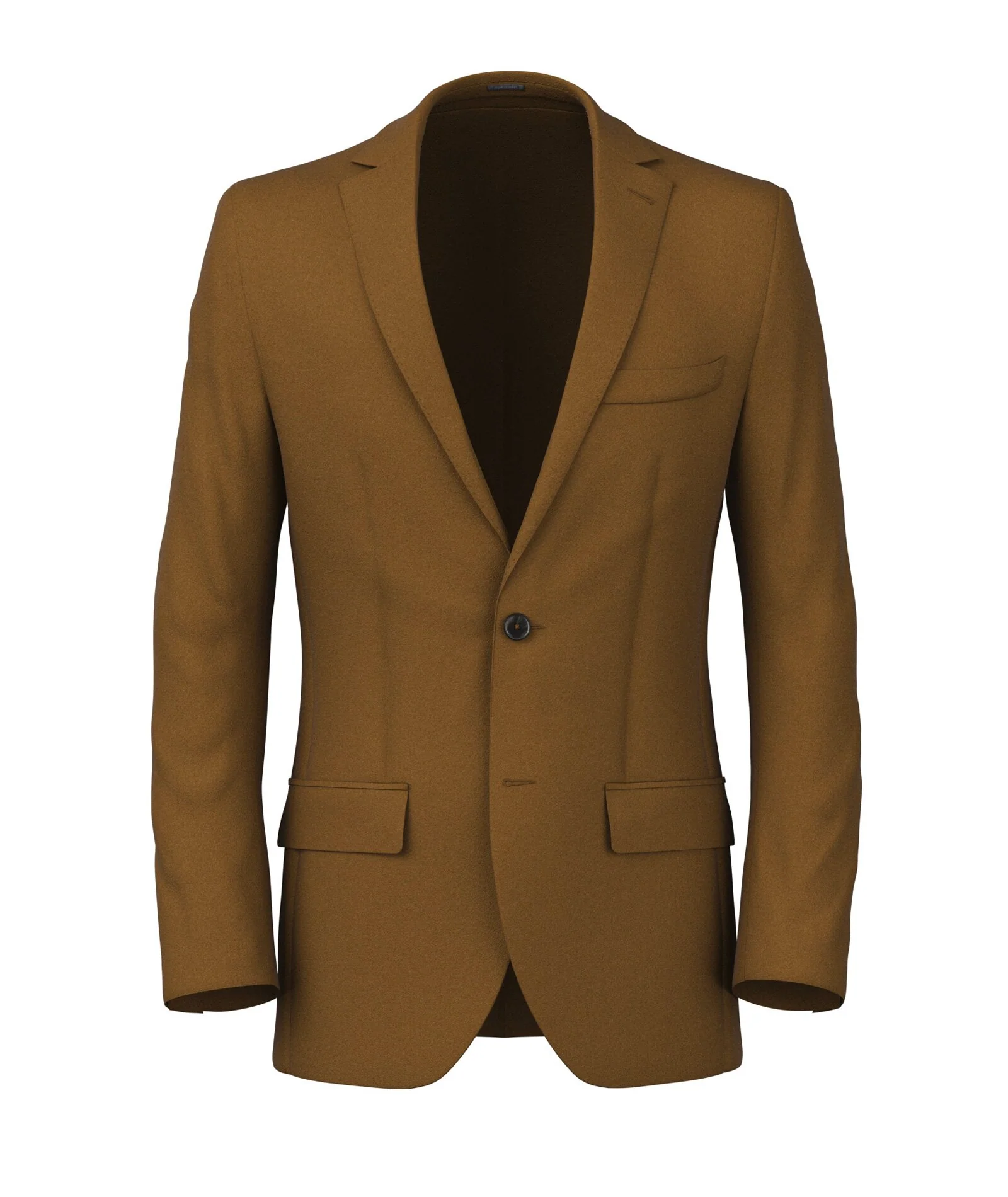 Blazer color cammello in flanella di lana