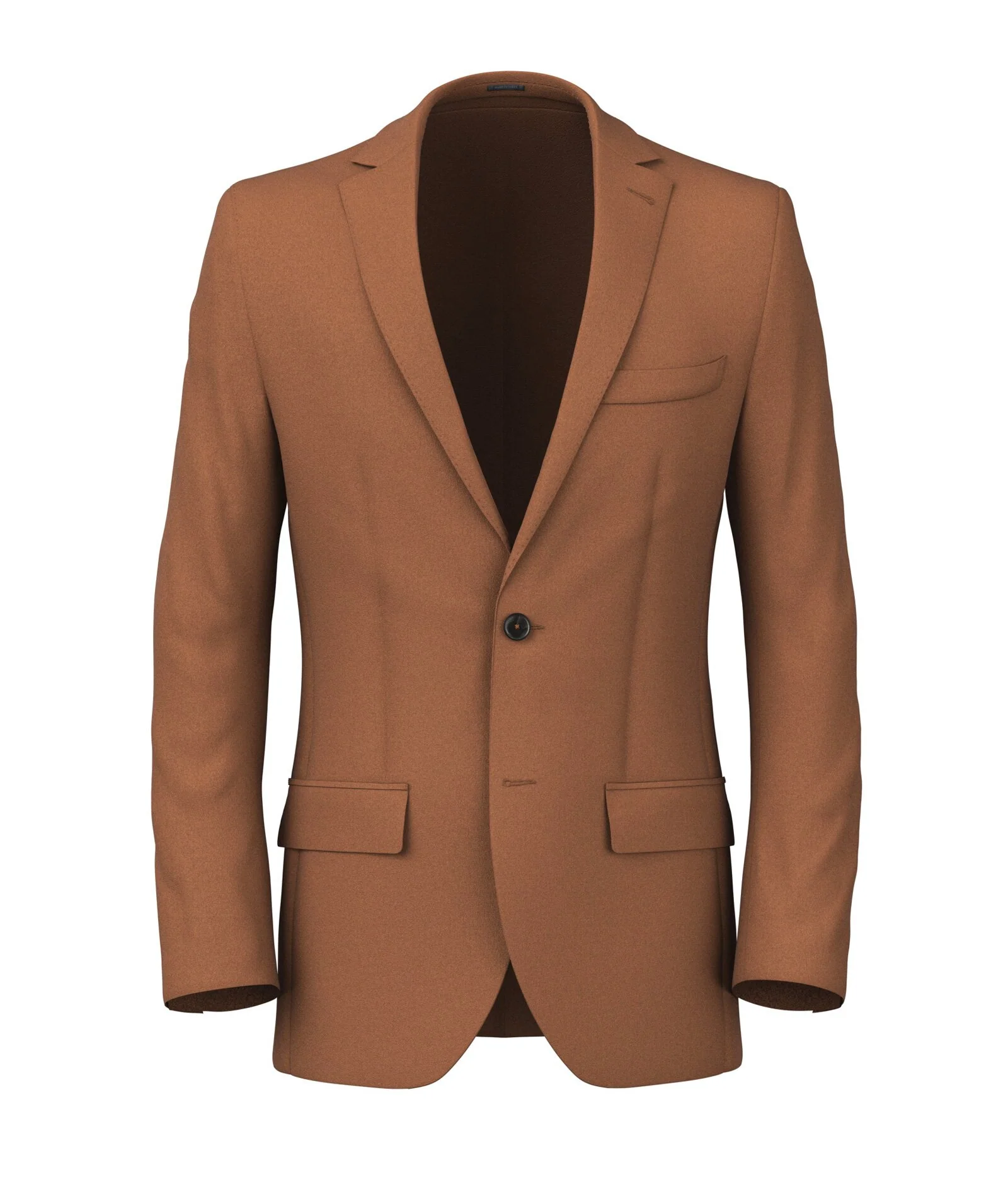 Blazer color mattone in flanella di lana