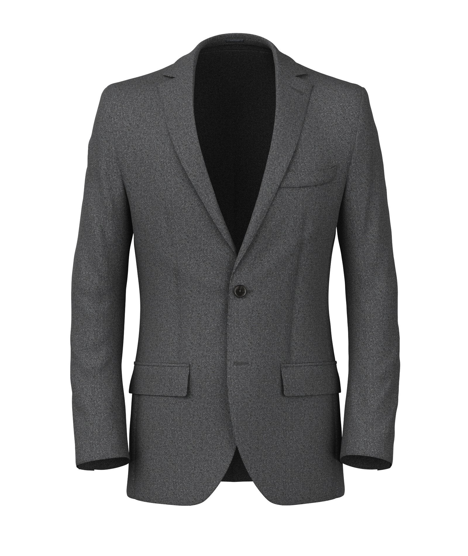 Blazer Grigio in Tela Hopsack di Lana