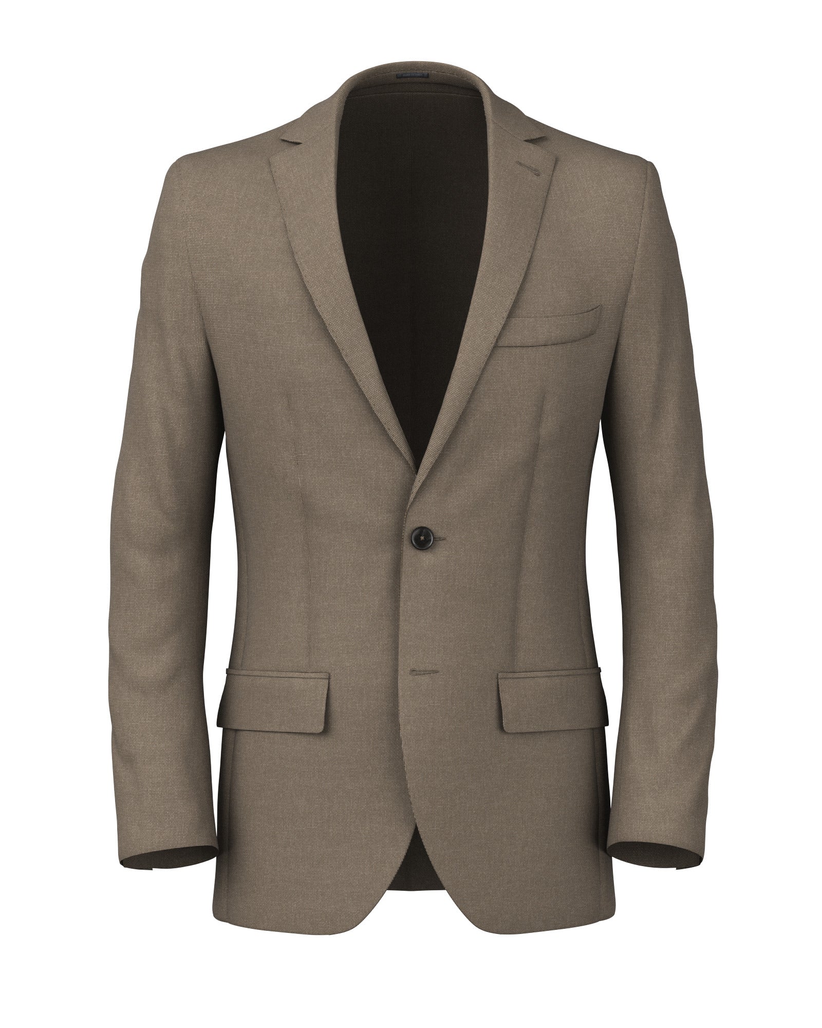 Blazer Hopsack natural stretch marrone