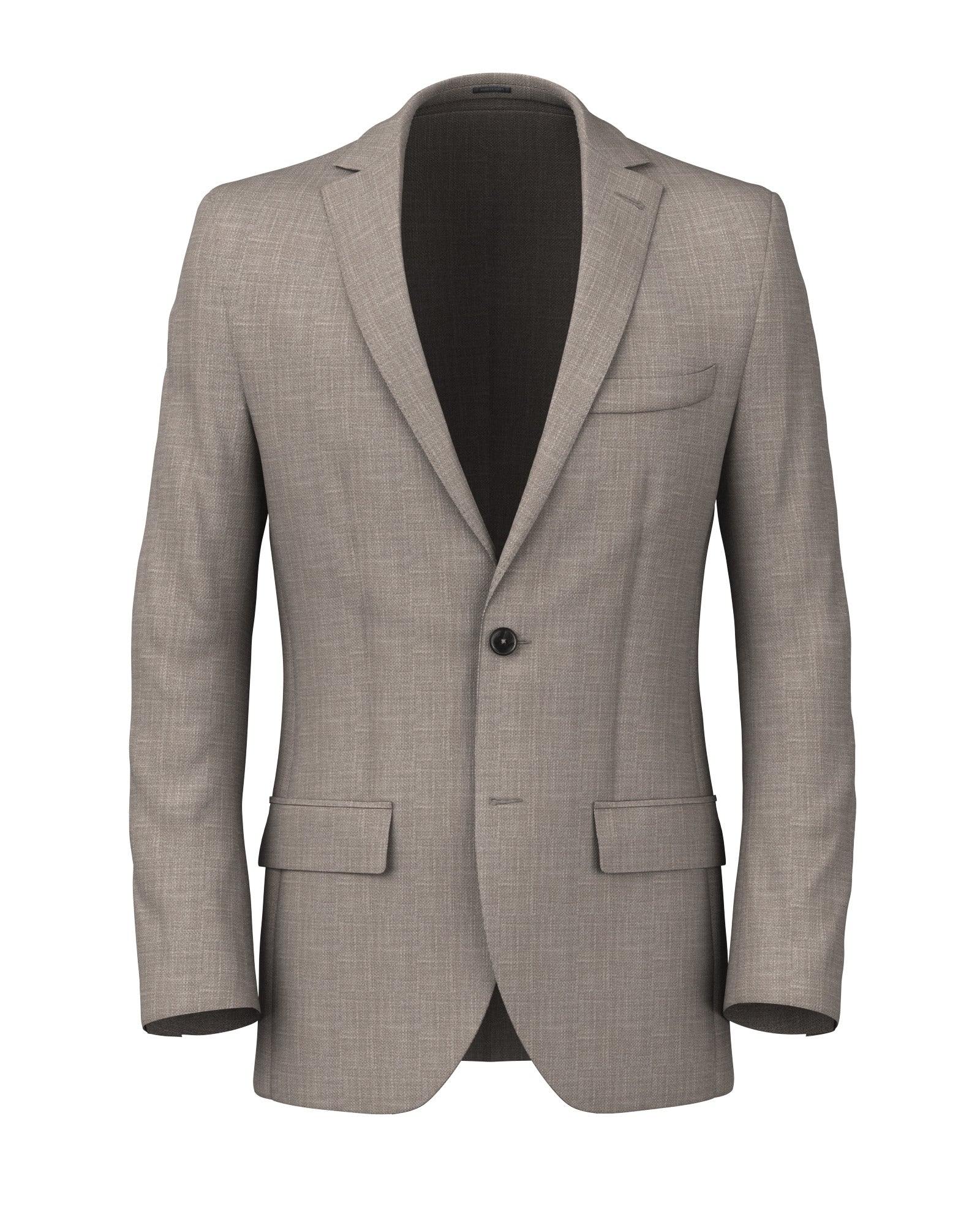 Blazer in cotone lana beige mélange