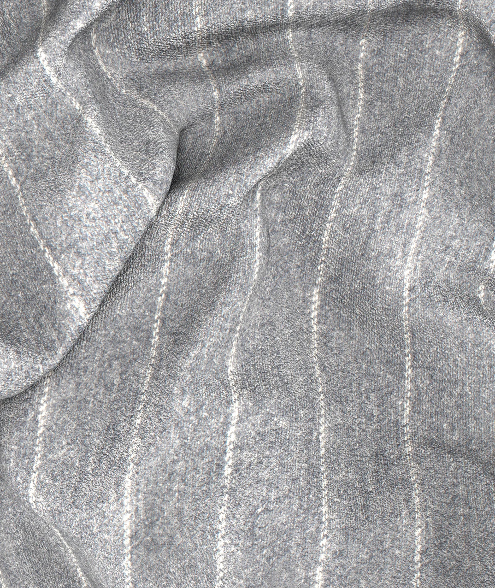 Blazer in flanella di lana gessato grigio - Image 4