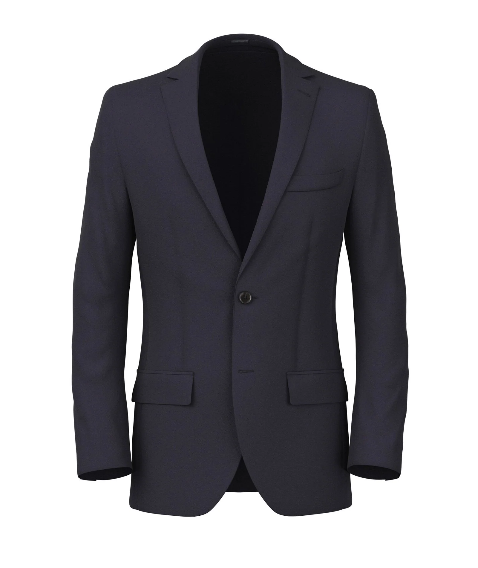 Blazer in flanella di lana stretch blu