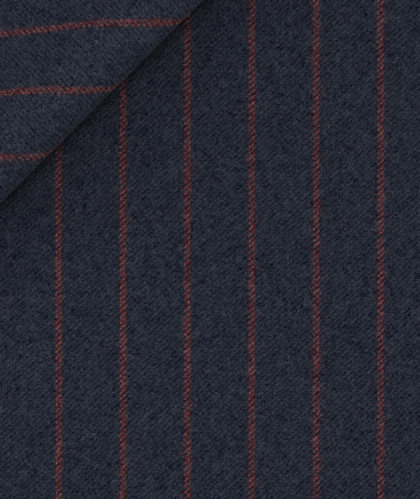 Blazer in flanella gessata rossa su fondo blu navy