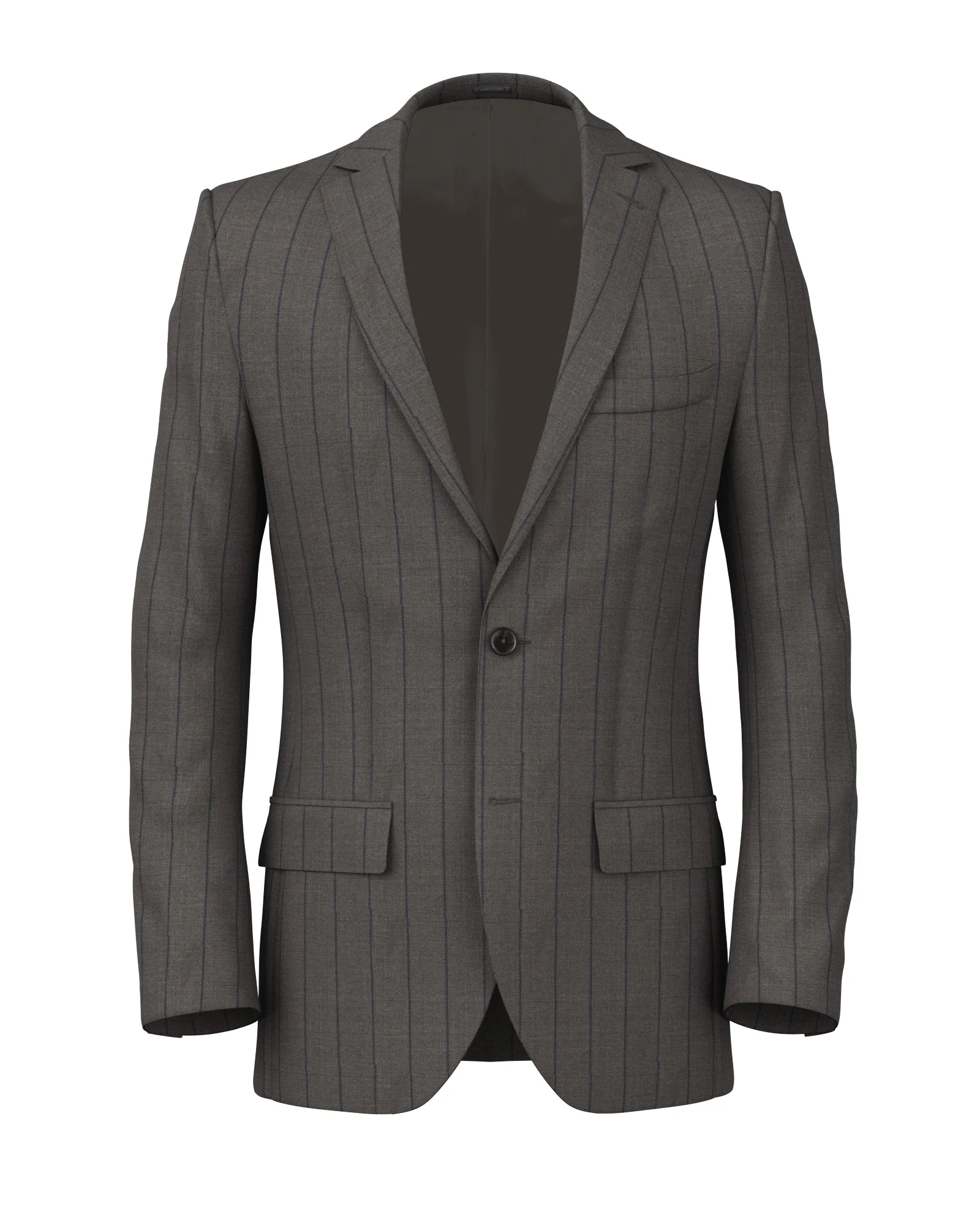 Blazer in lana gessato canna di fucile e blu