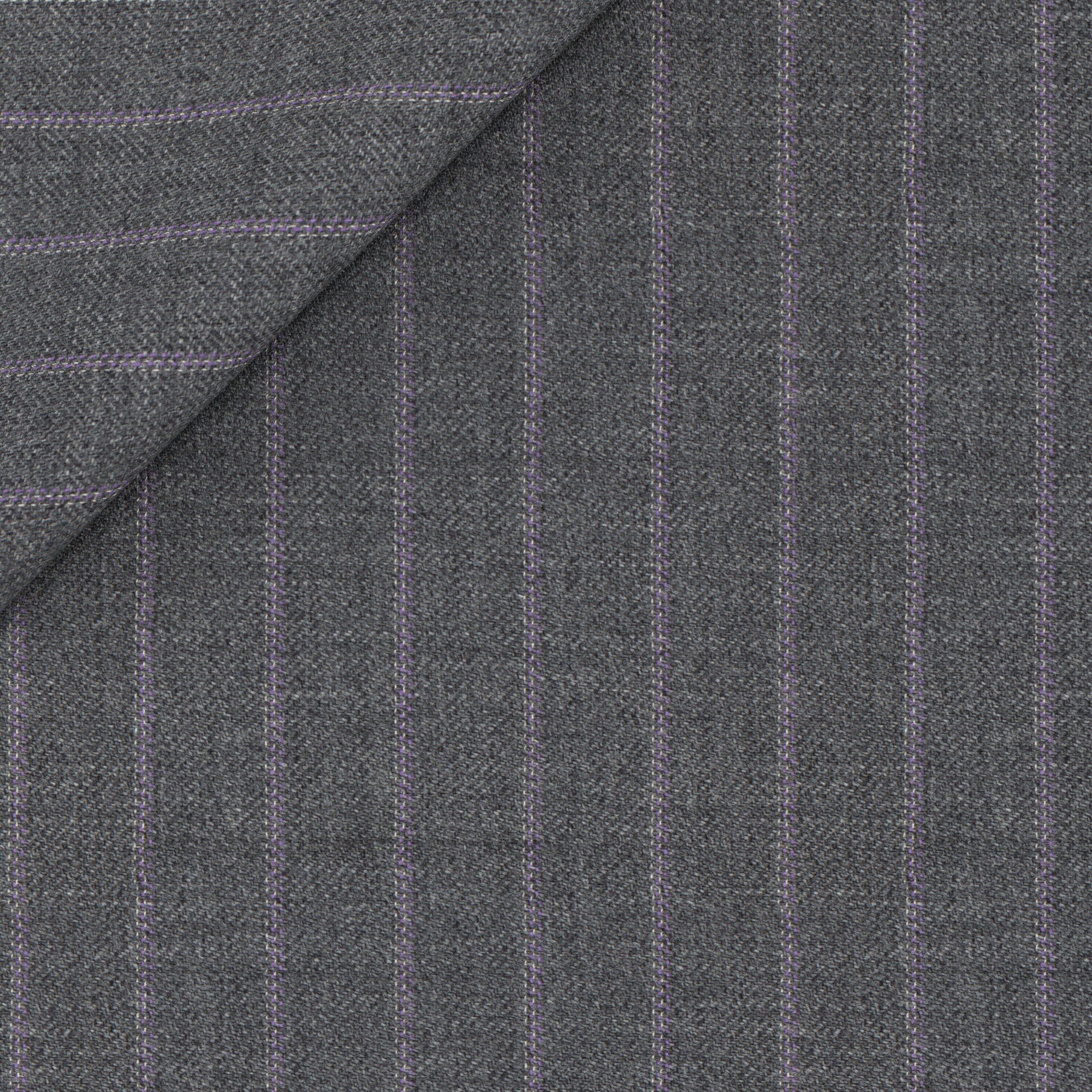 Blazer in lana gessato grigio e lilla - Image 2