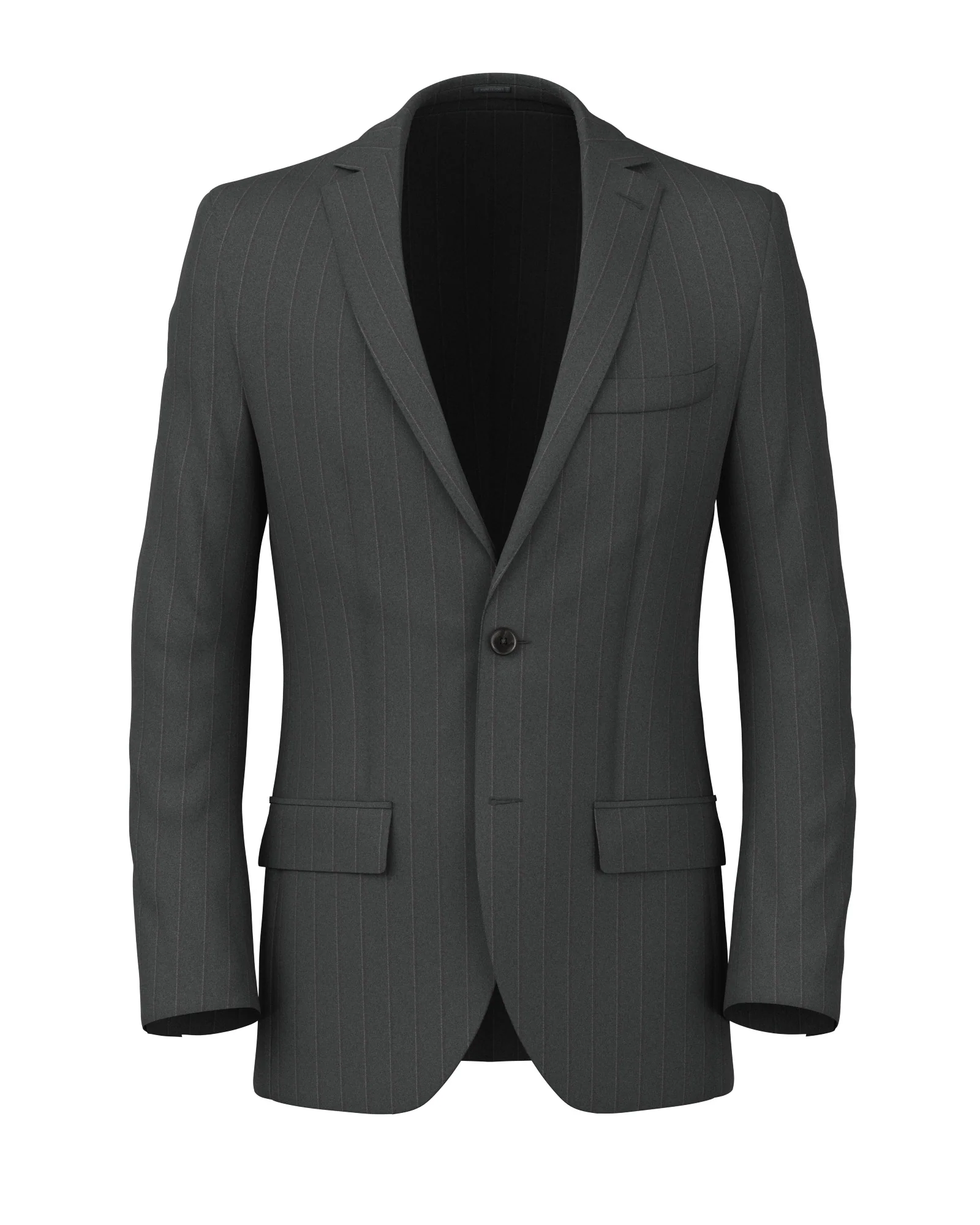 Blazer in lana gessato grigio medio