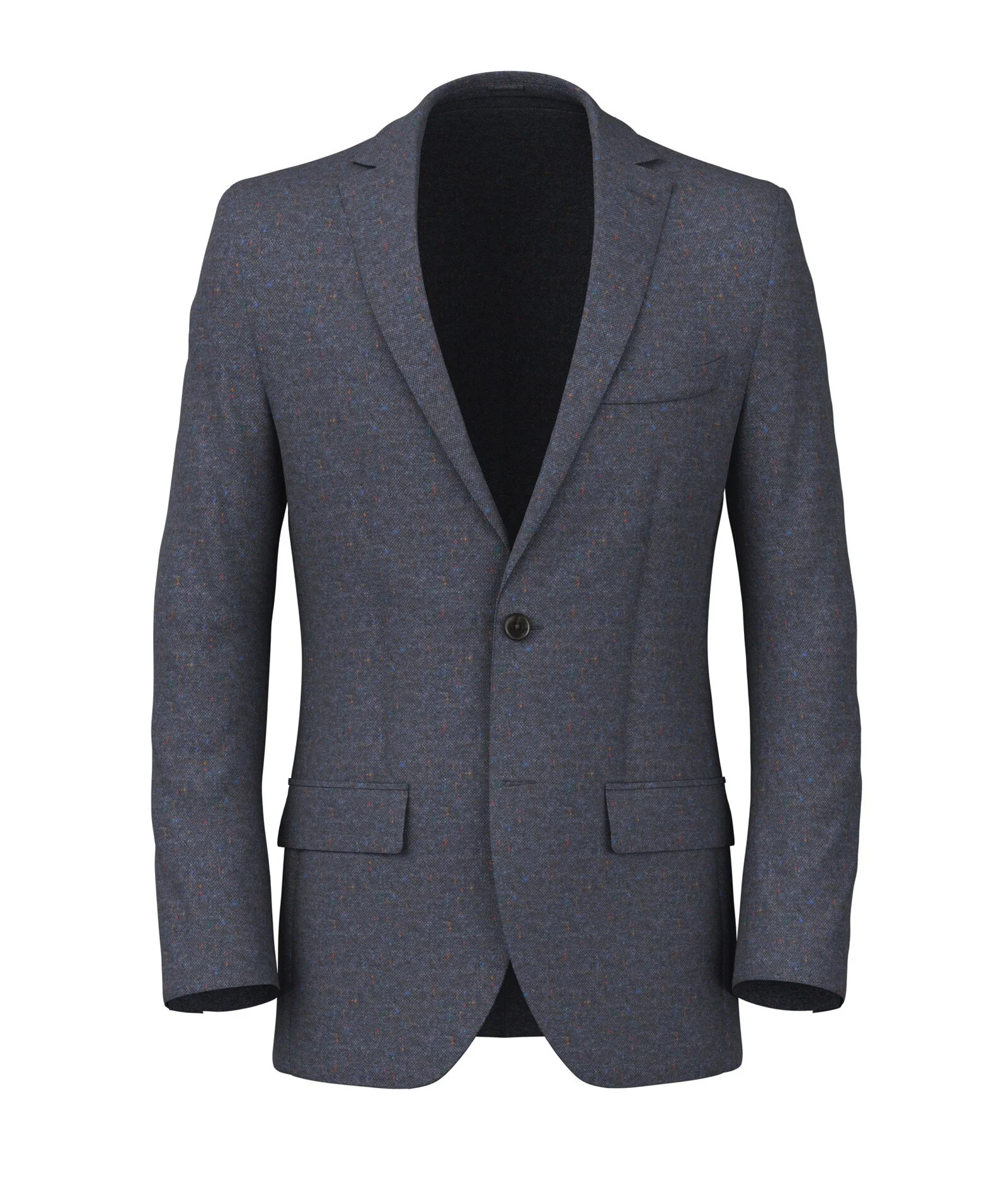 Blazer in lana knickerbocker blu