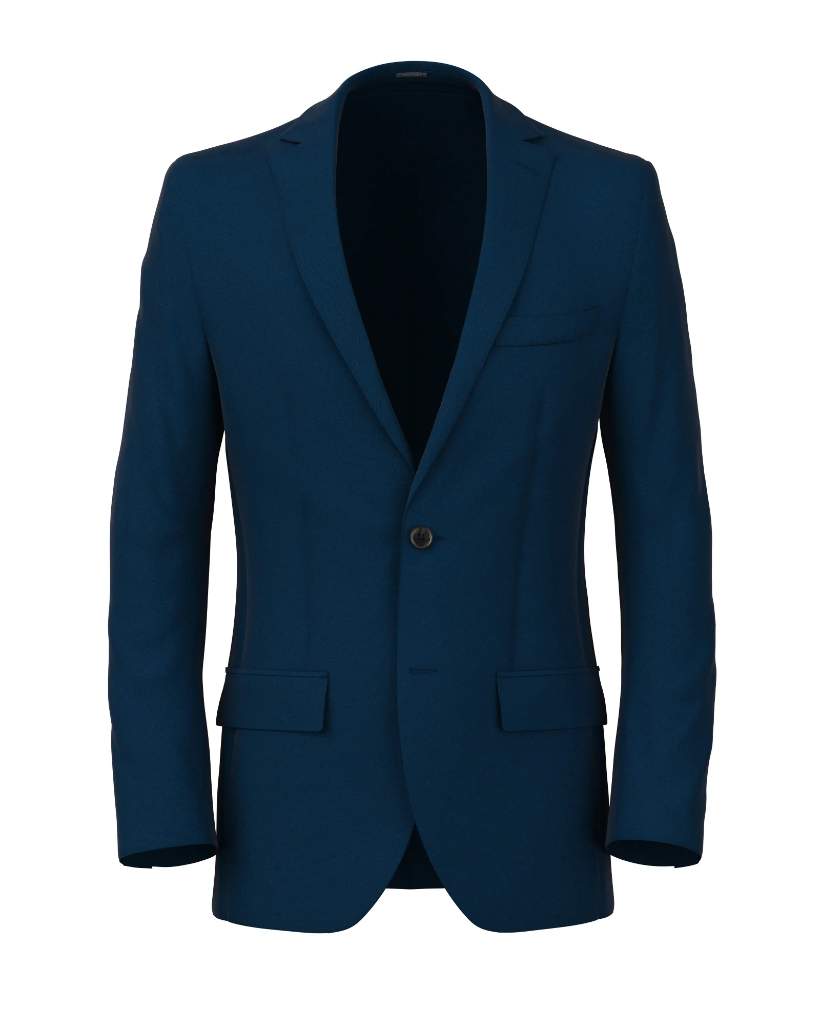Blazer in lana microdesign blu
