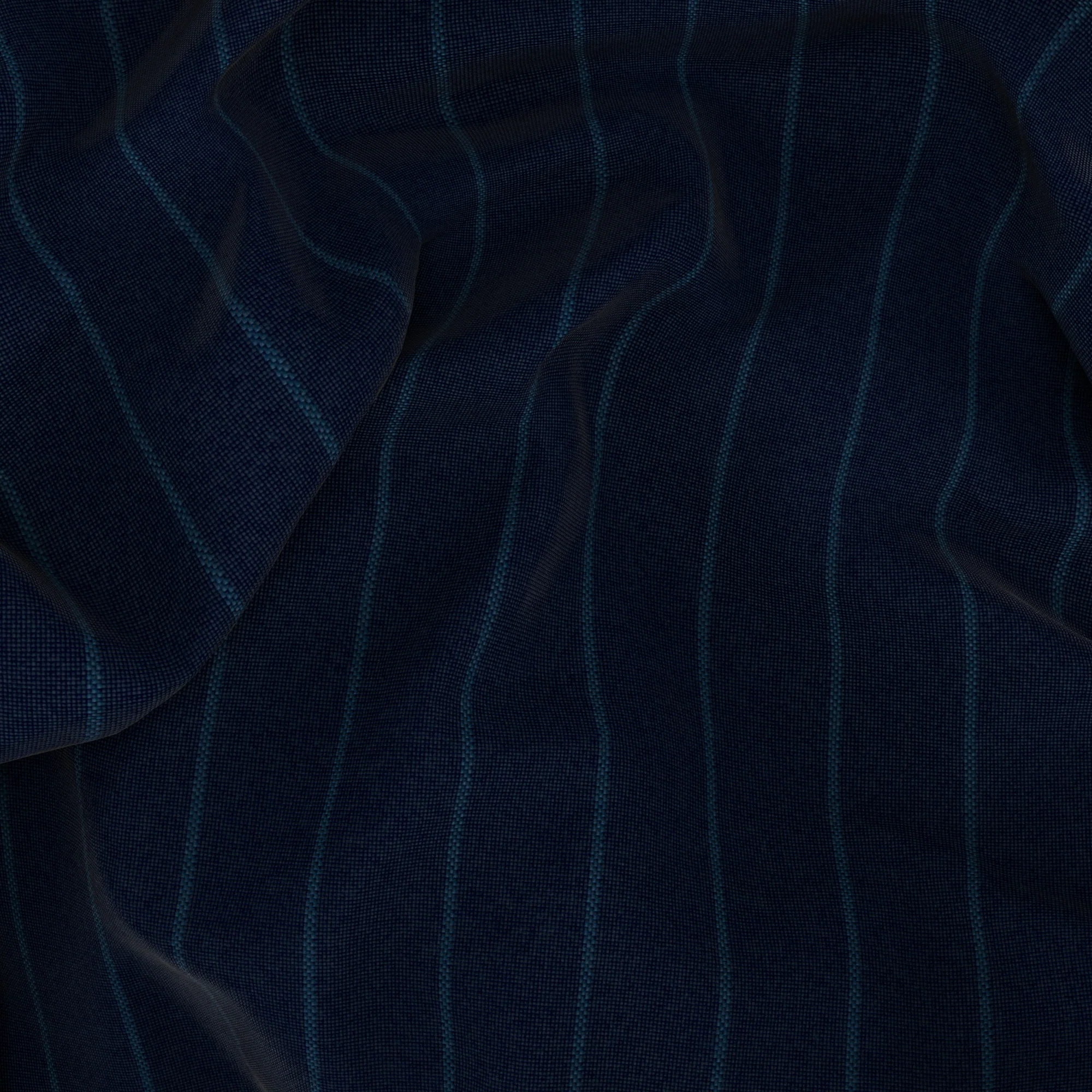 Blazer in lana rigato blu scuro - Image 4