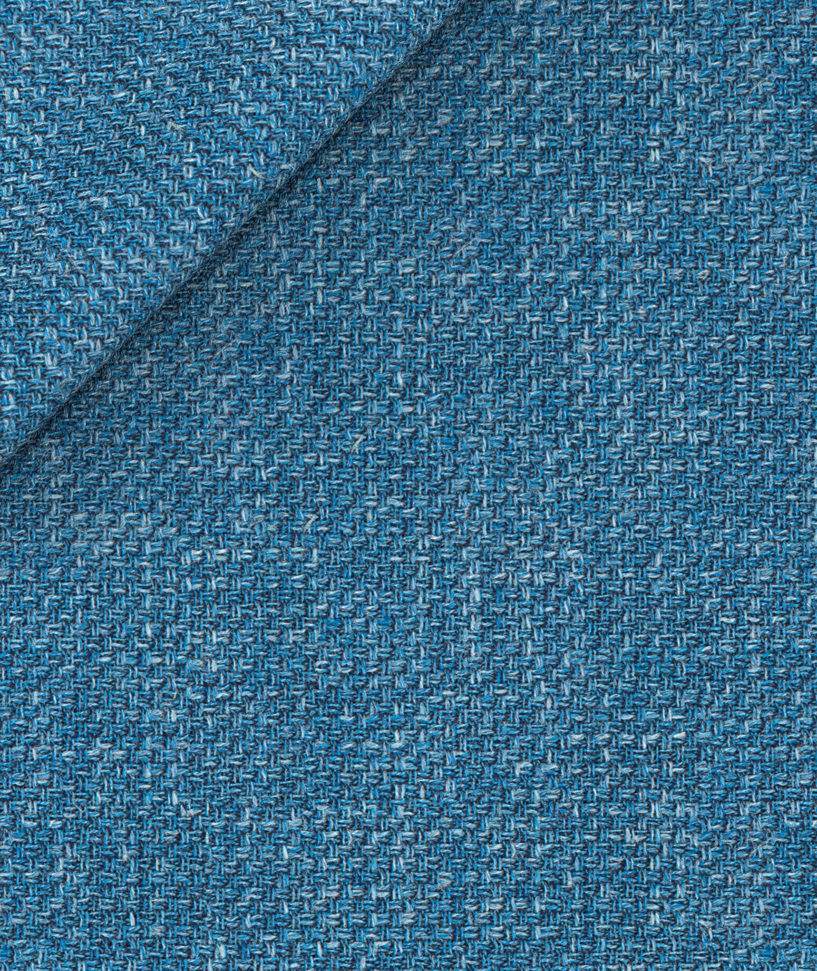 Blazer in lana-seta-lino microdesign azzurro - Image 3