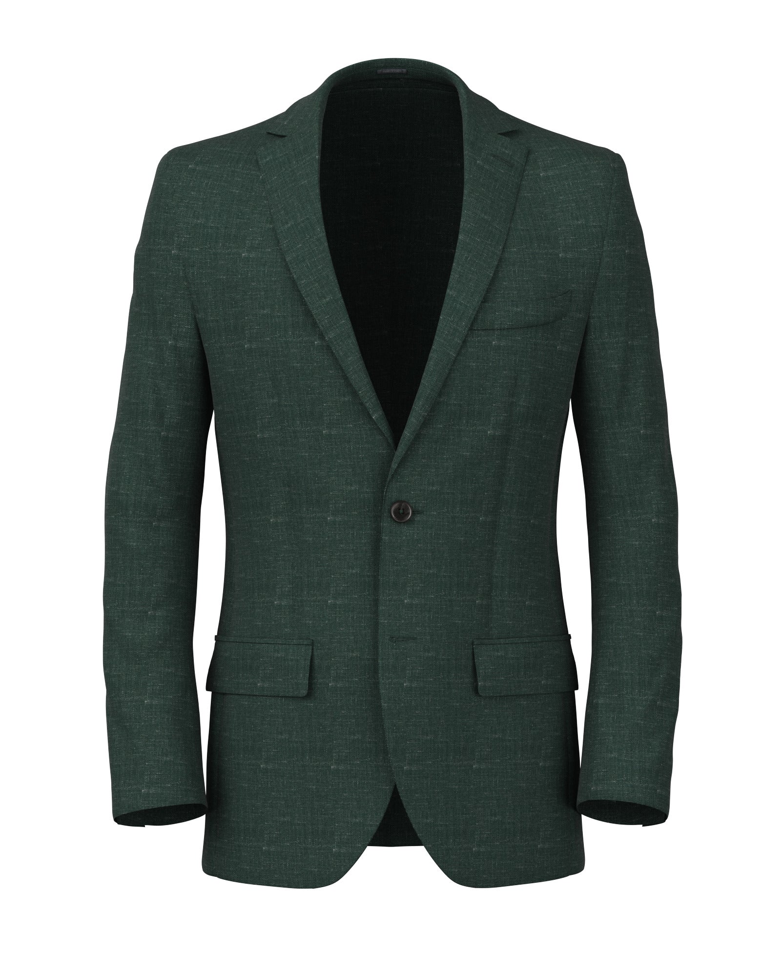 Blazer in lana seta lino verde bosco