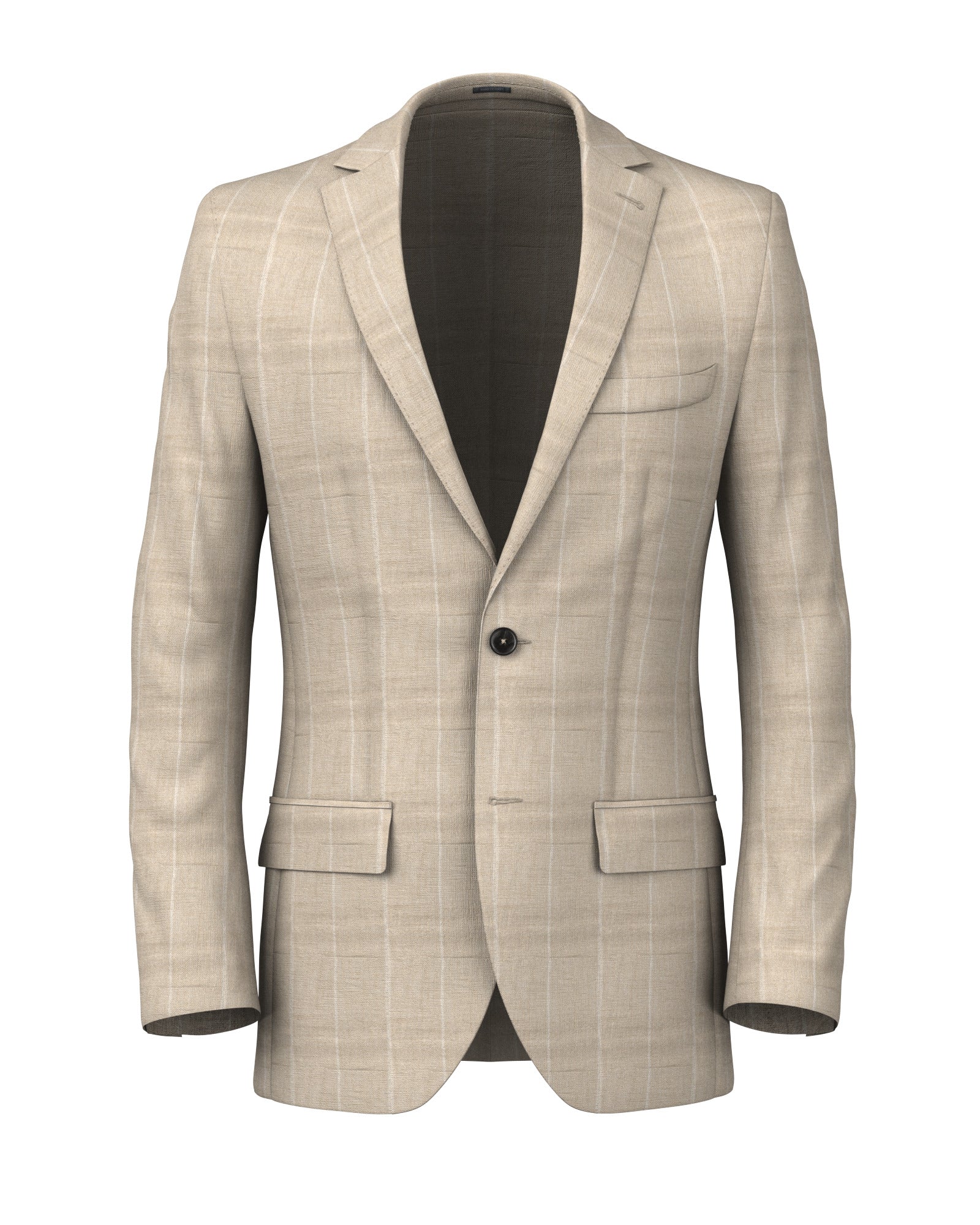 Blazer in lino gessato panna