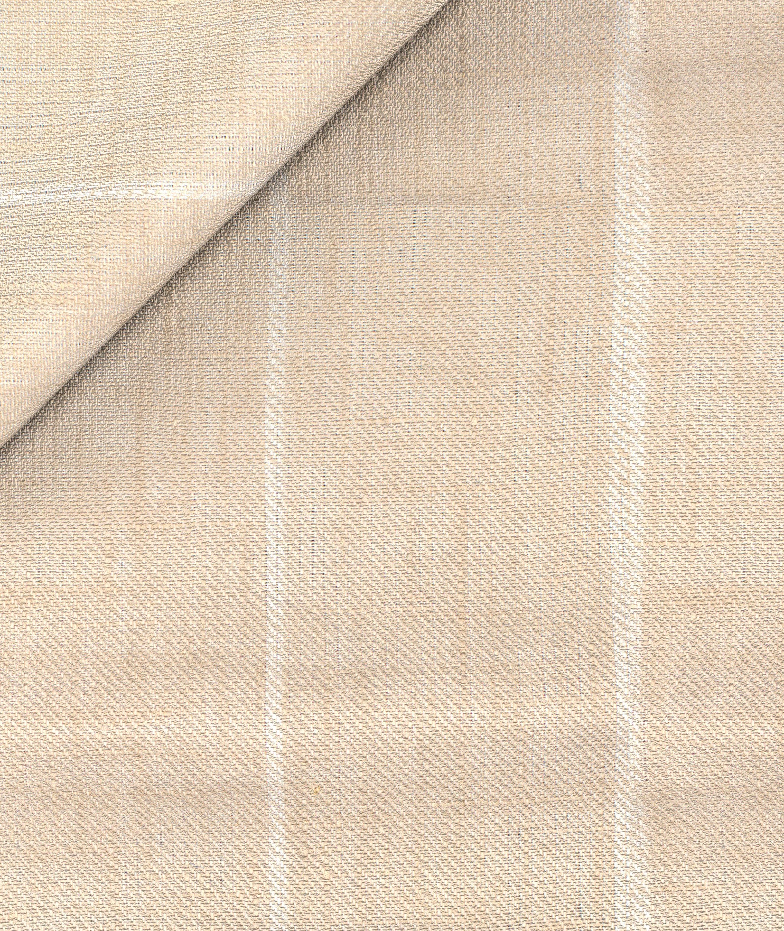 Blazer in lino gessato panna - Image 3