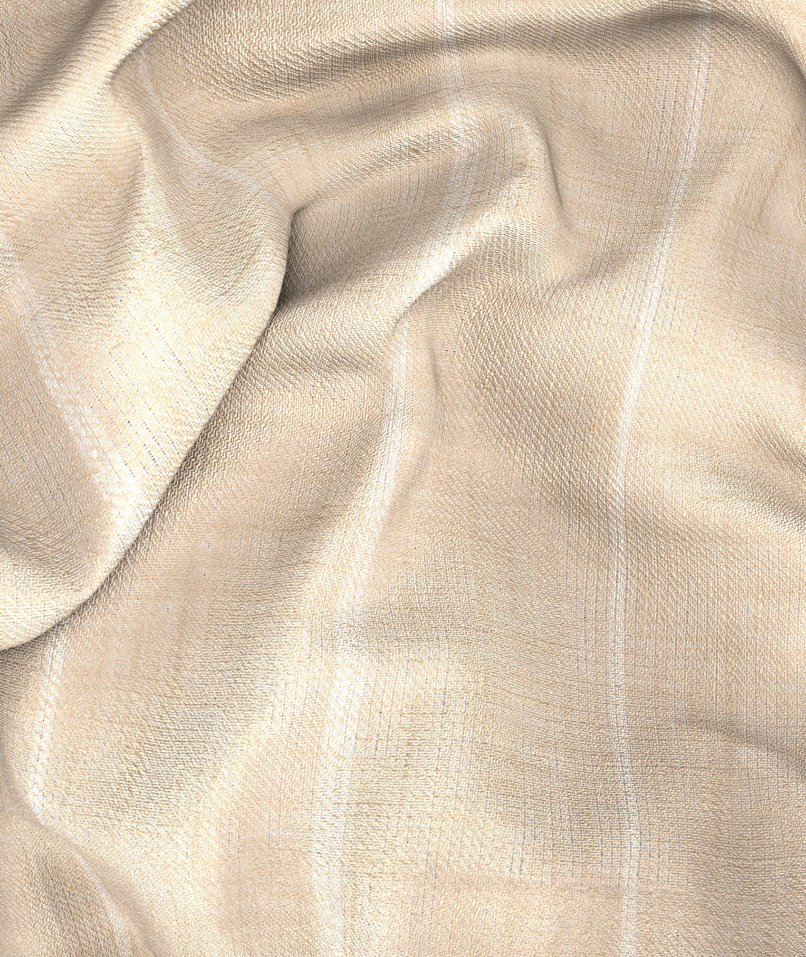 Blazer in lino gessato panna - Image 4