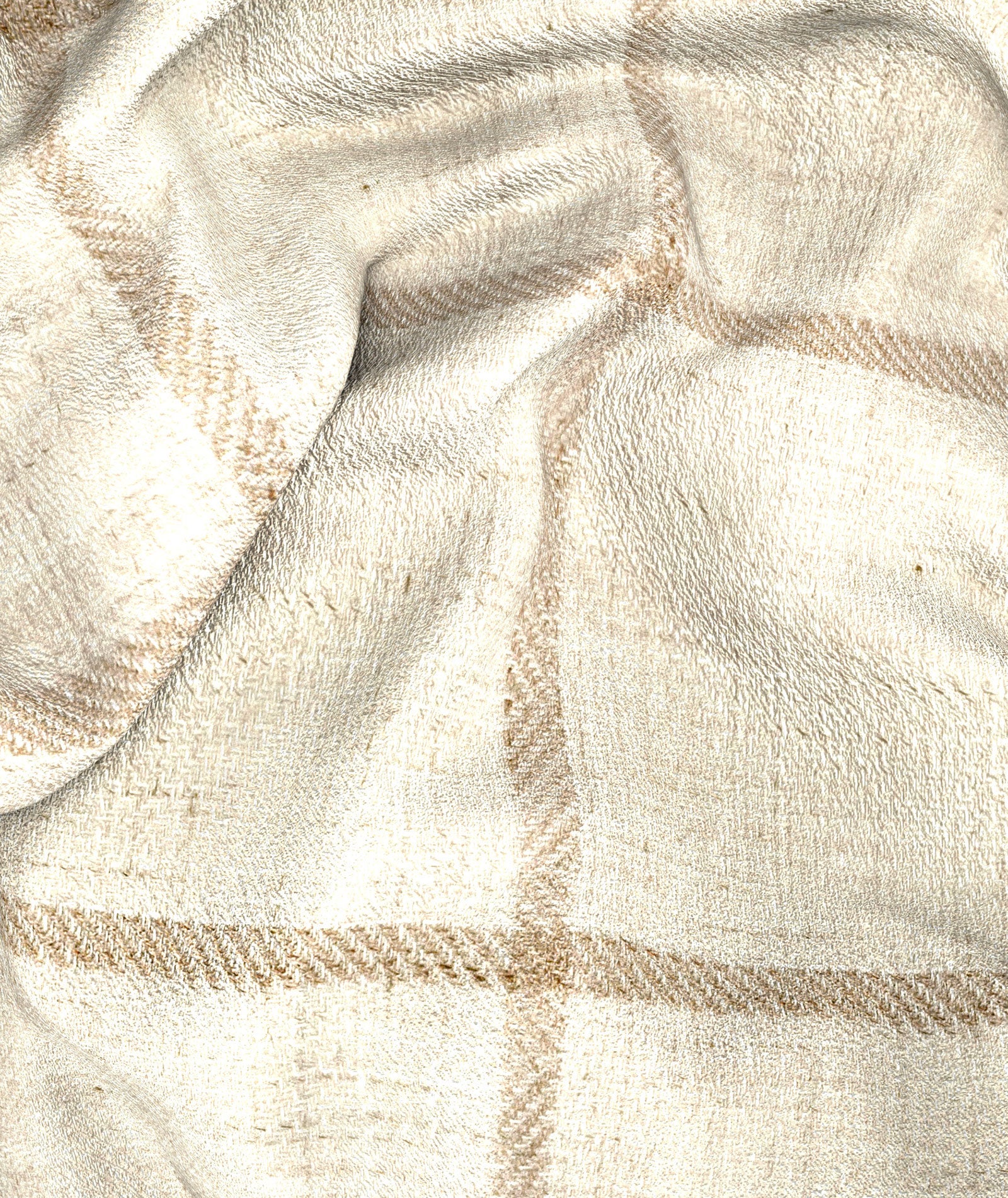 Blazer in lino-lana a quadri beige - Image 4