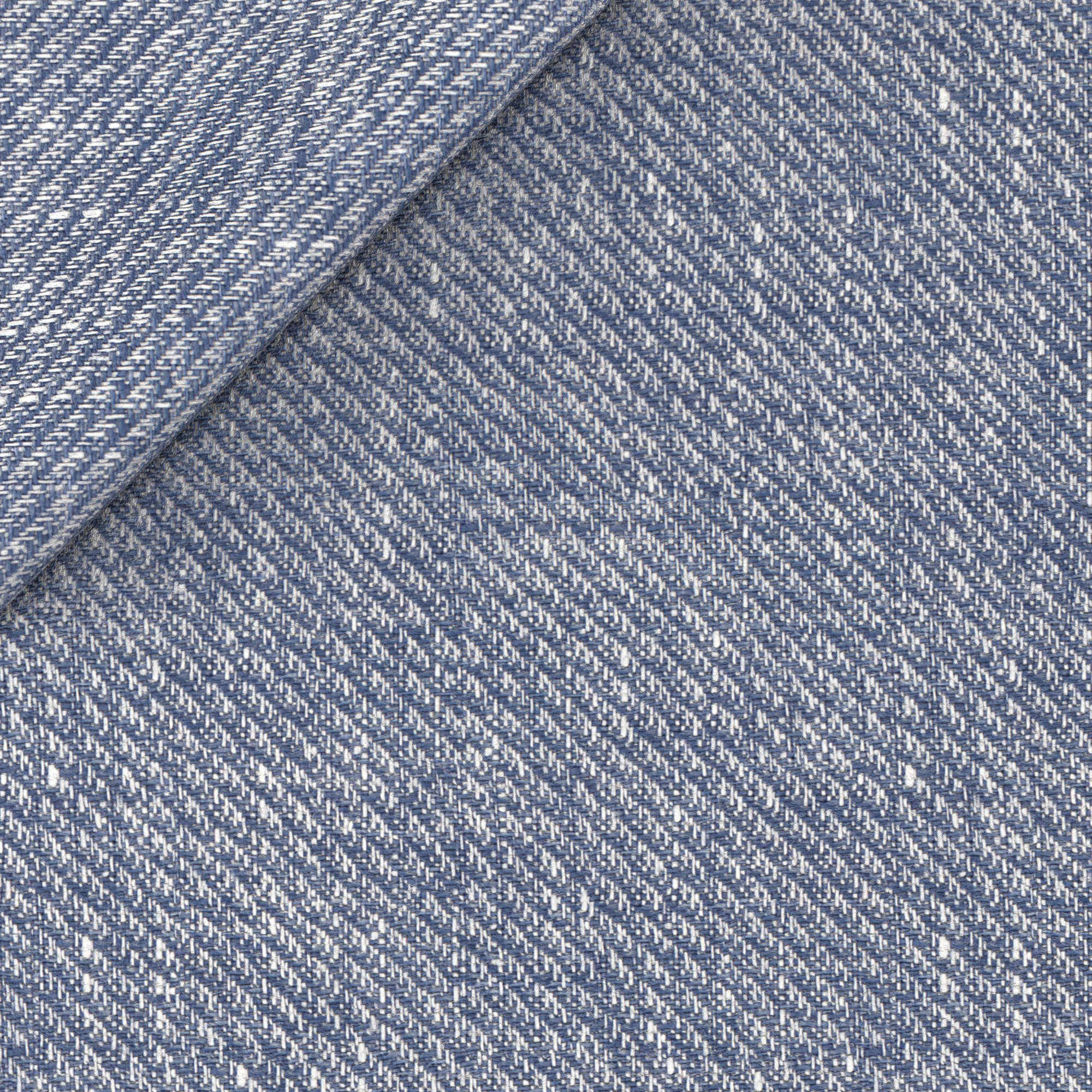 Blazer in lino microdesign diagonale azzurro - Image 4