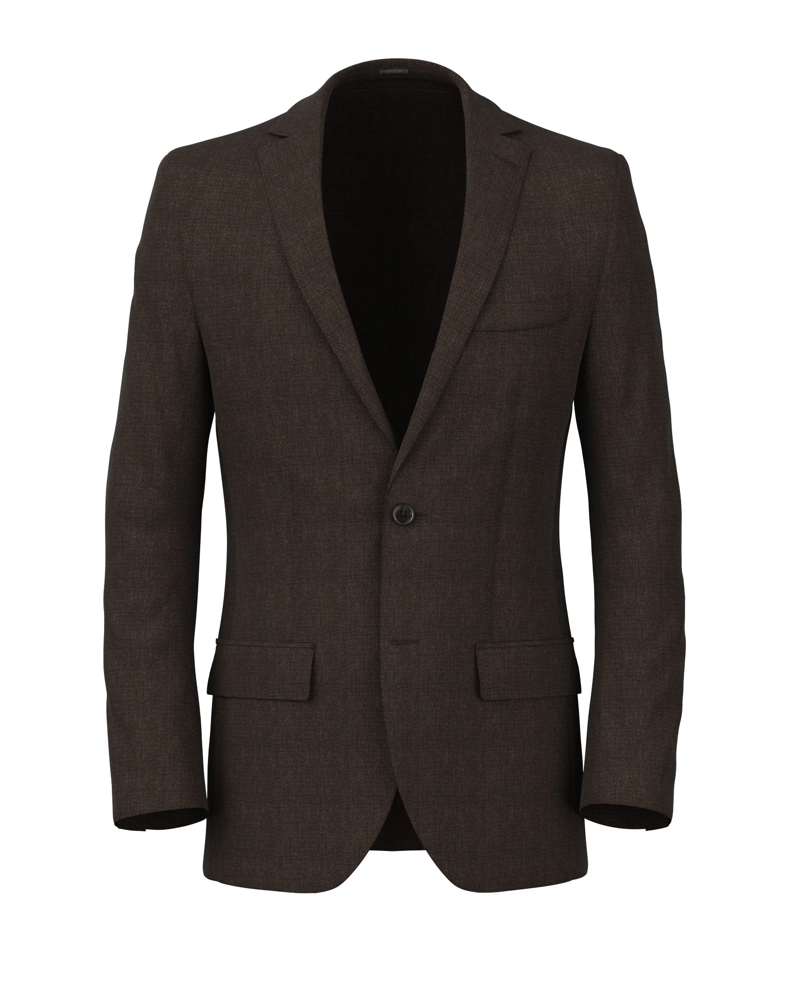 Blazer in lino microdesign diagonale marrone