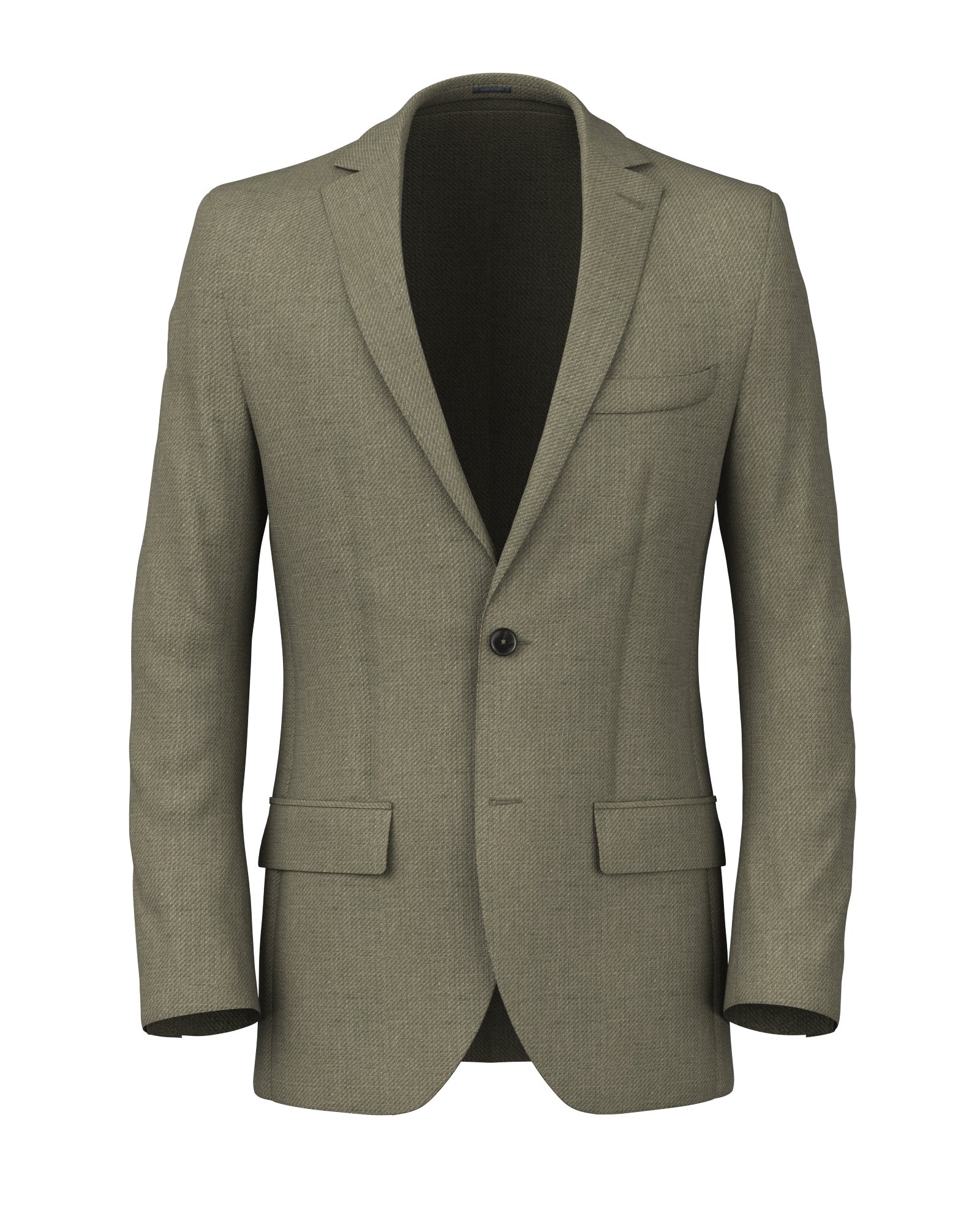 Blazer in lino microdesign diagonale verde