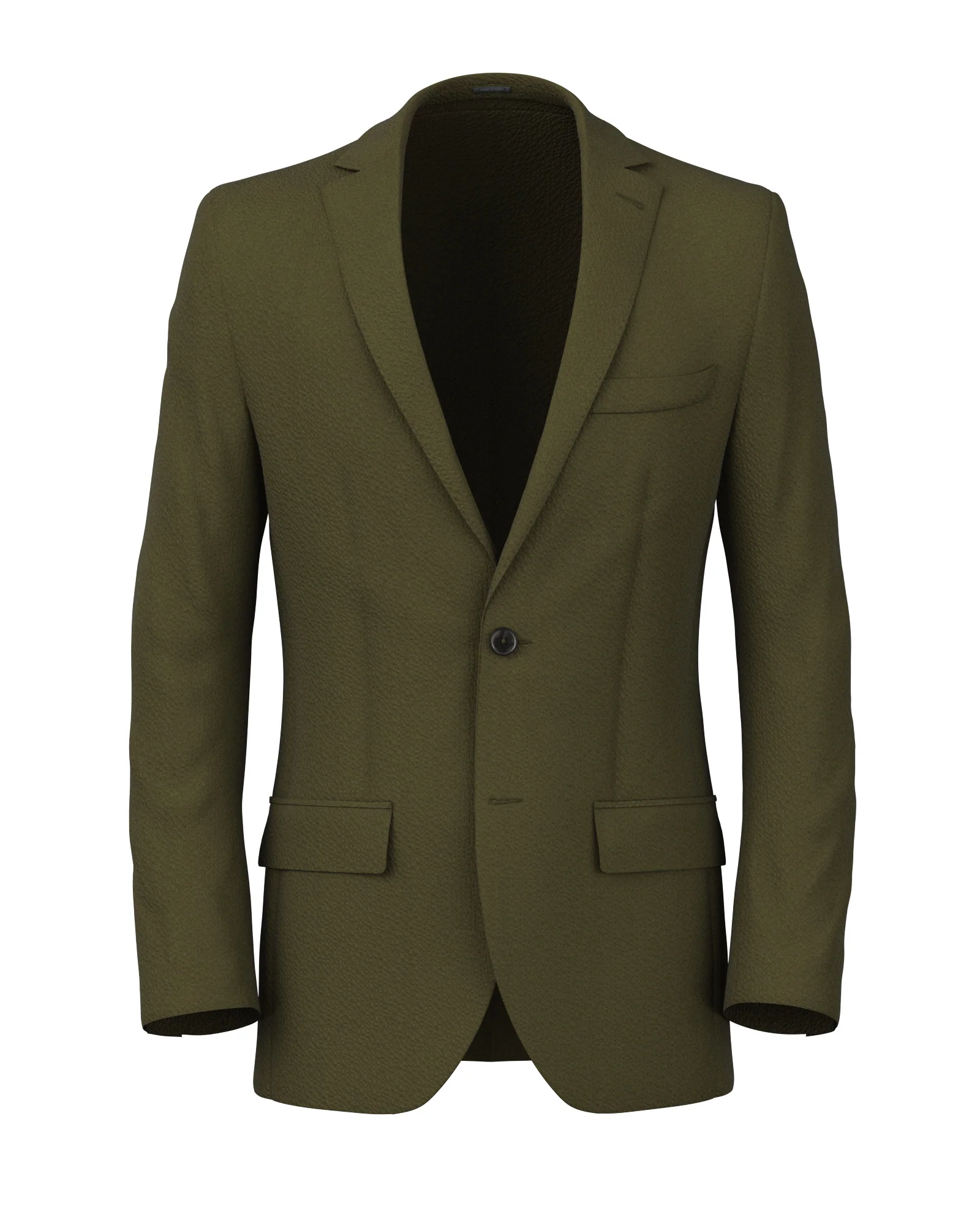 Blazer in seersucker verde militare