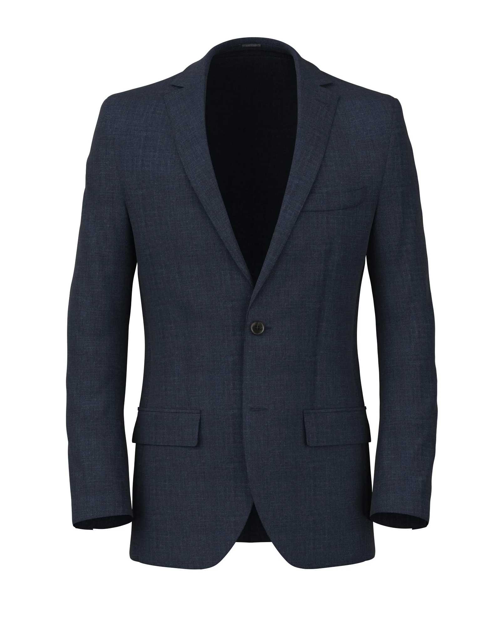 Blazer in twill di cashmere-seta-lino blu denim