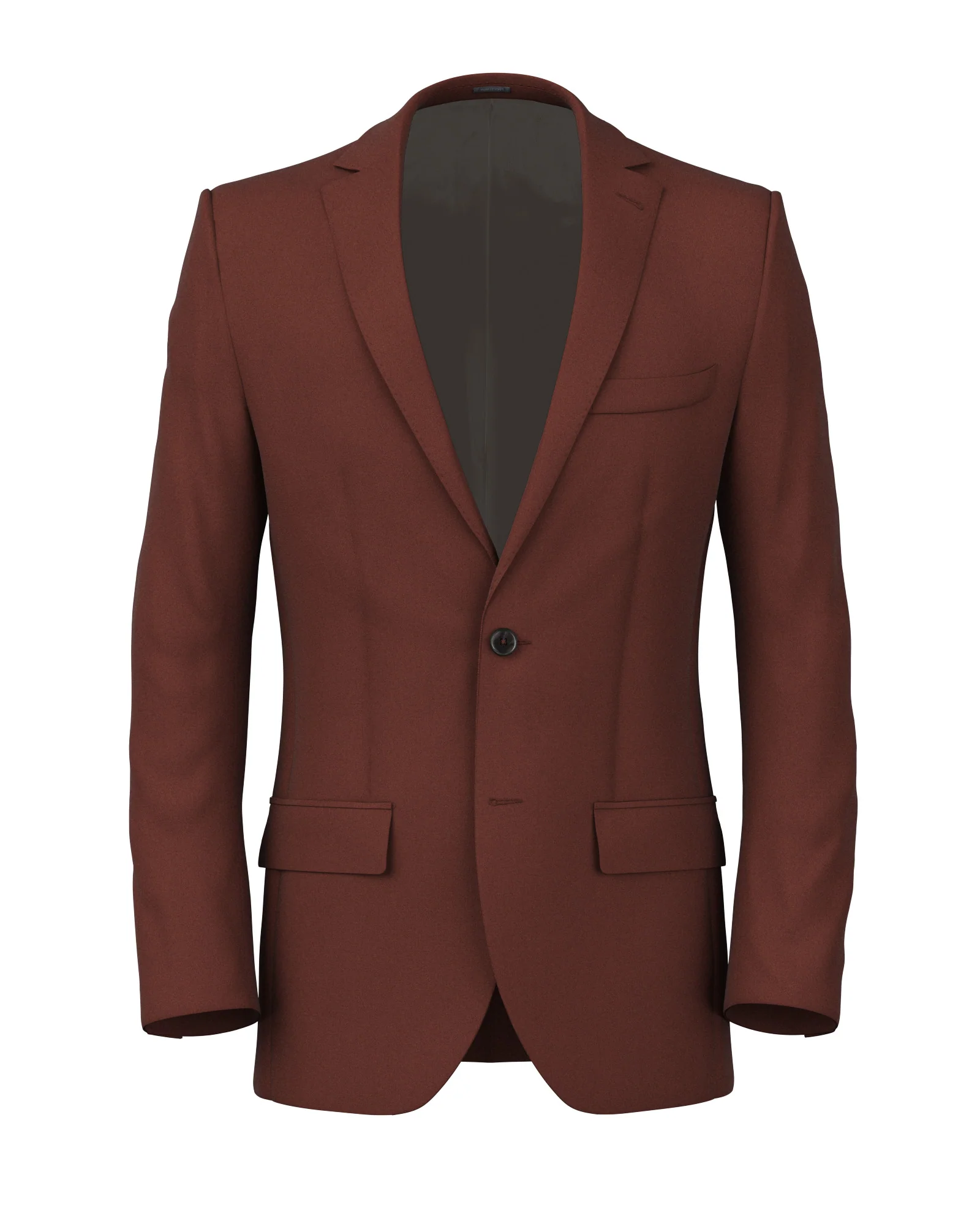Blazer in twill di cotone rosso mattone